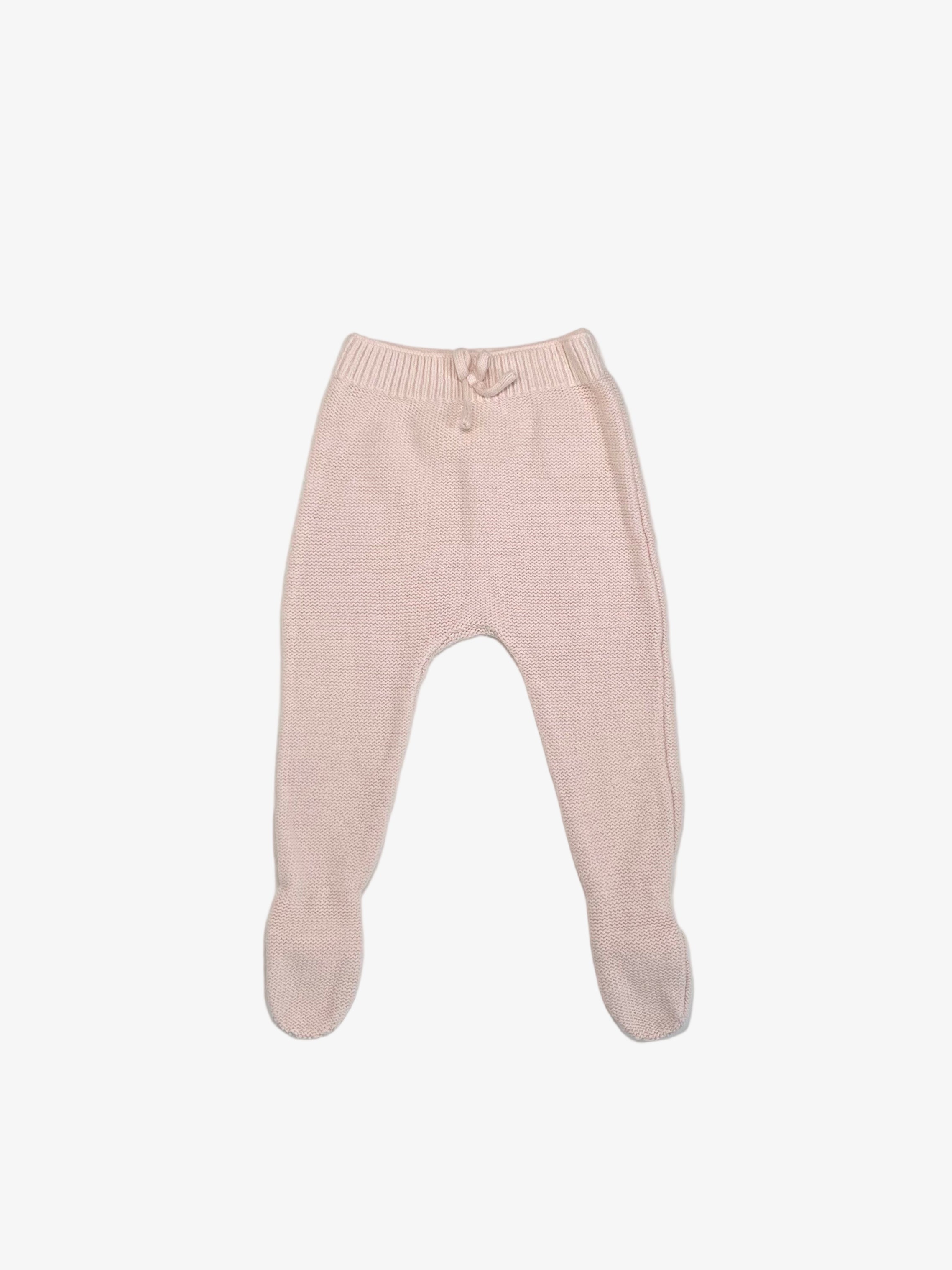 Zara - Knitted Pants with Feet (0–3 Months)