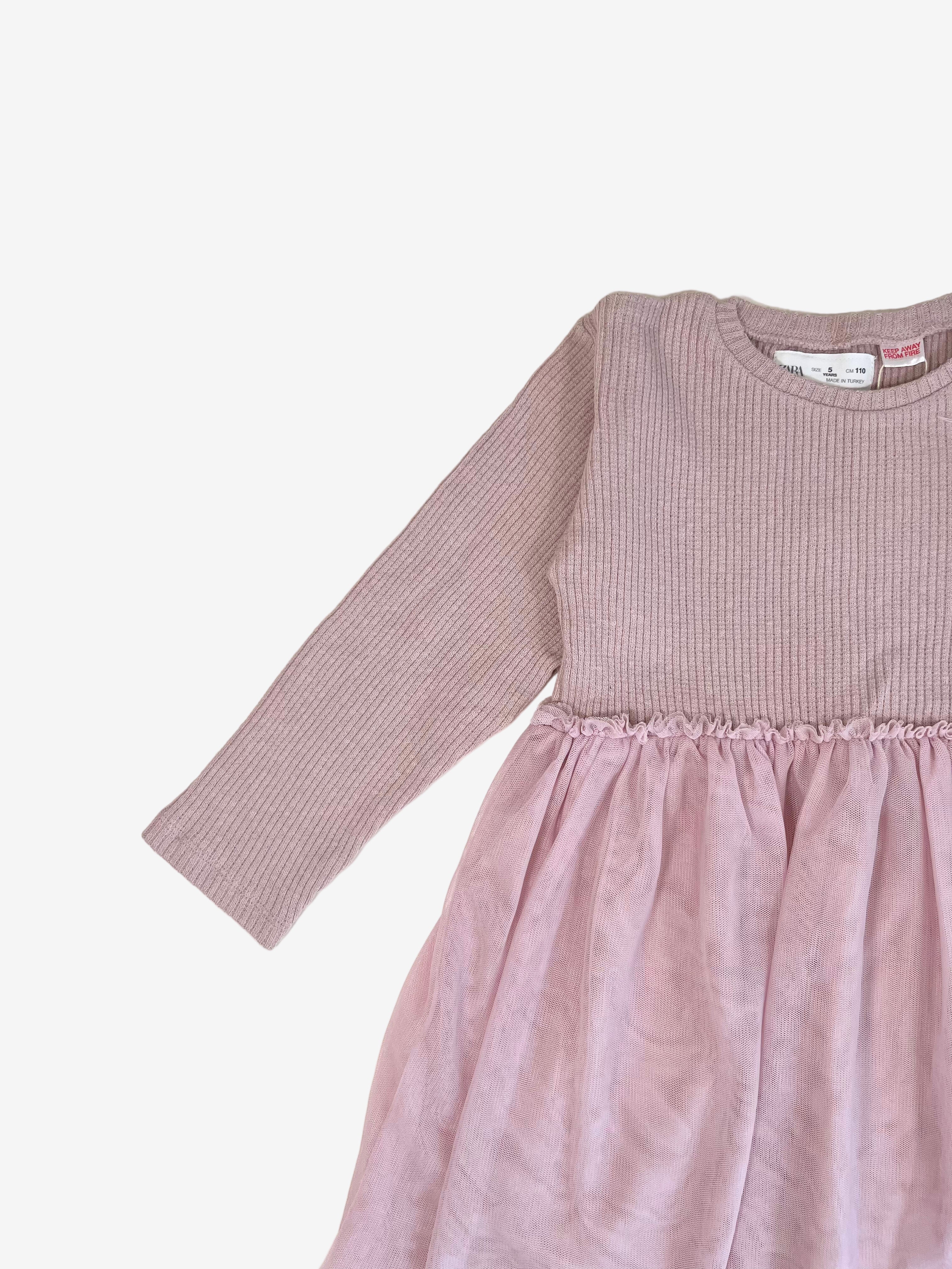 Zara - Knitted Dress with Tutu Skirt – Size 5 Years