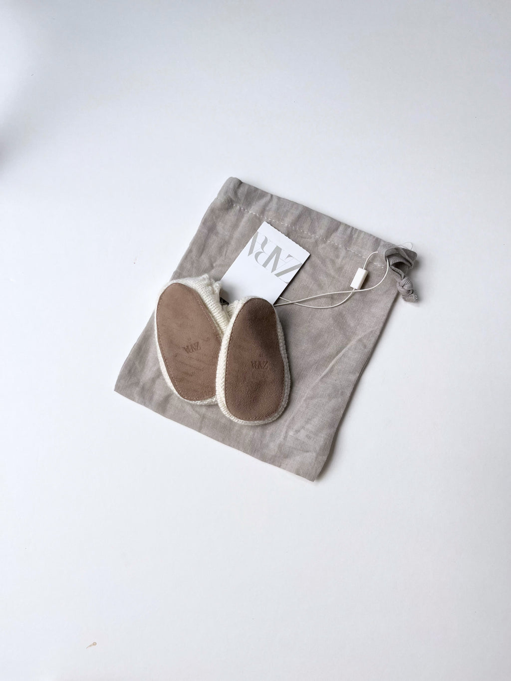 Zara – Cashmere Booties (Size 15,  0-3 months)