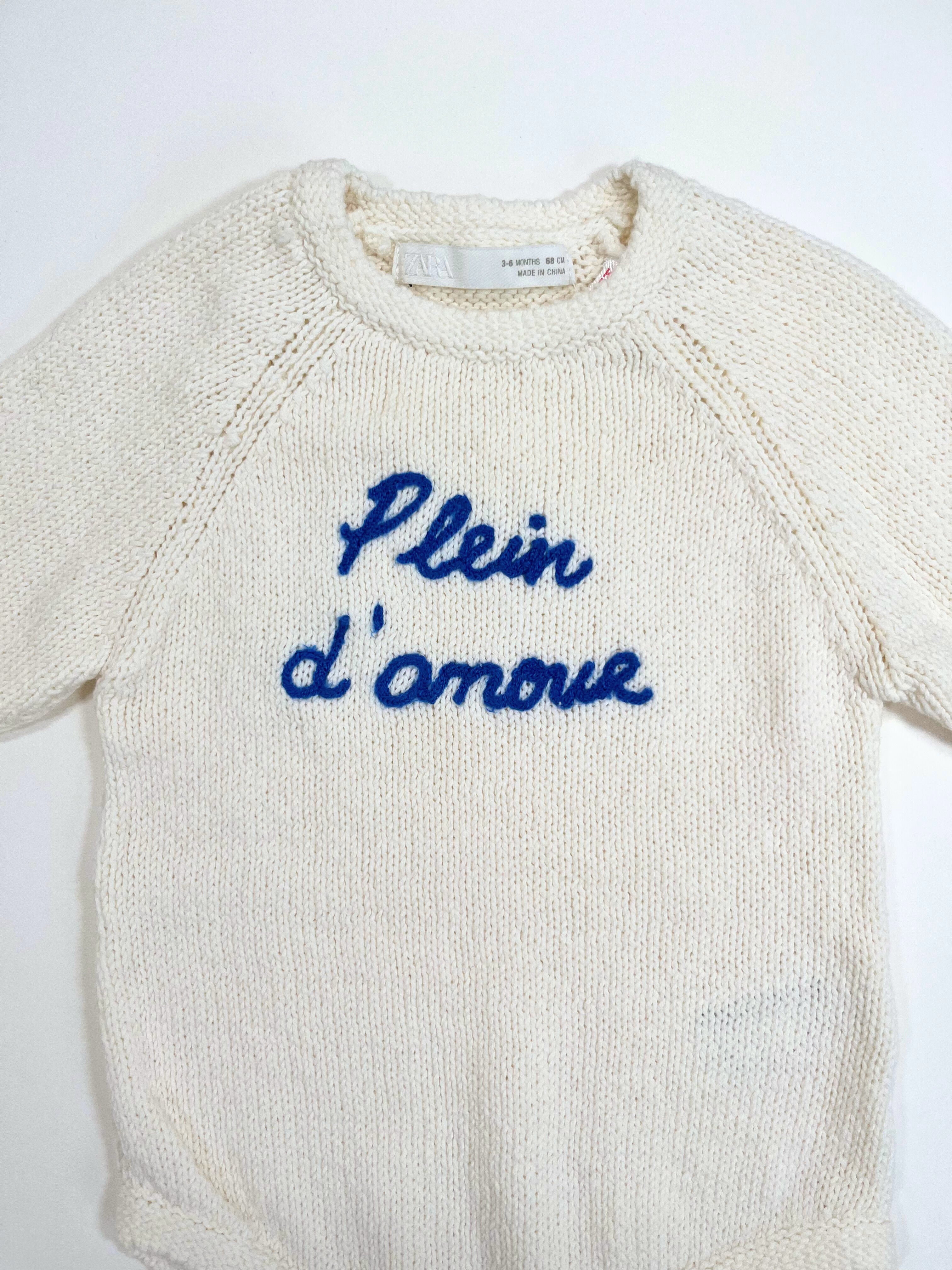 Zara - Sweater Onesie (Size 3–6 months)