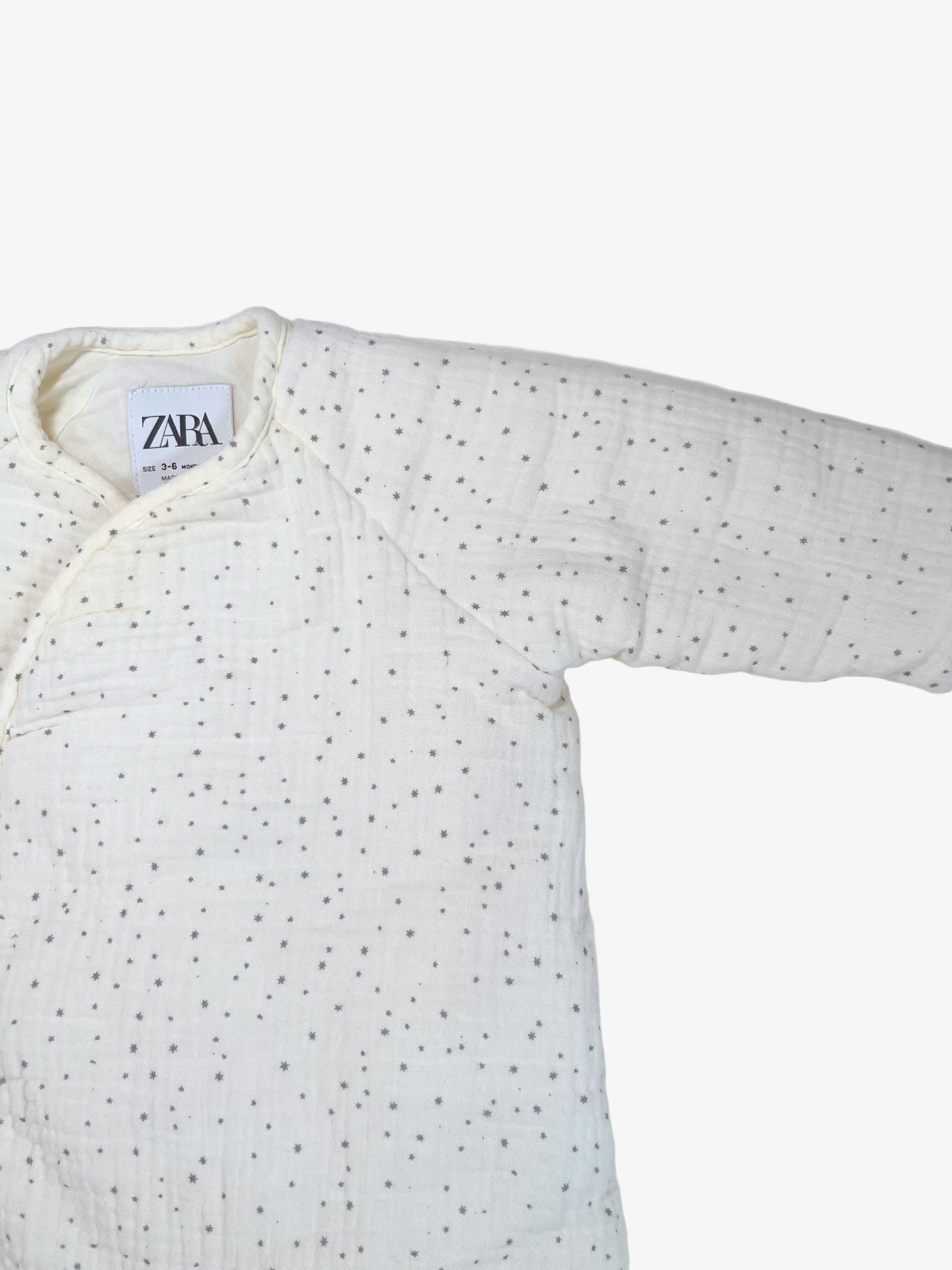 Zara – Padded Muslin Kimono-Style Suit (Size 3–6 Months)