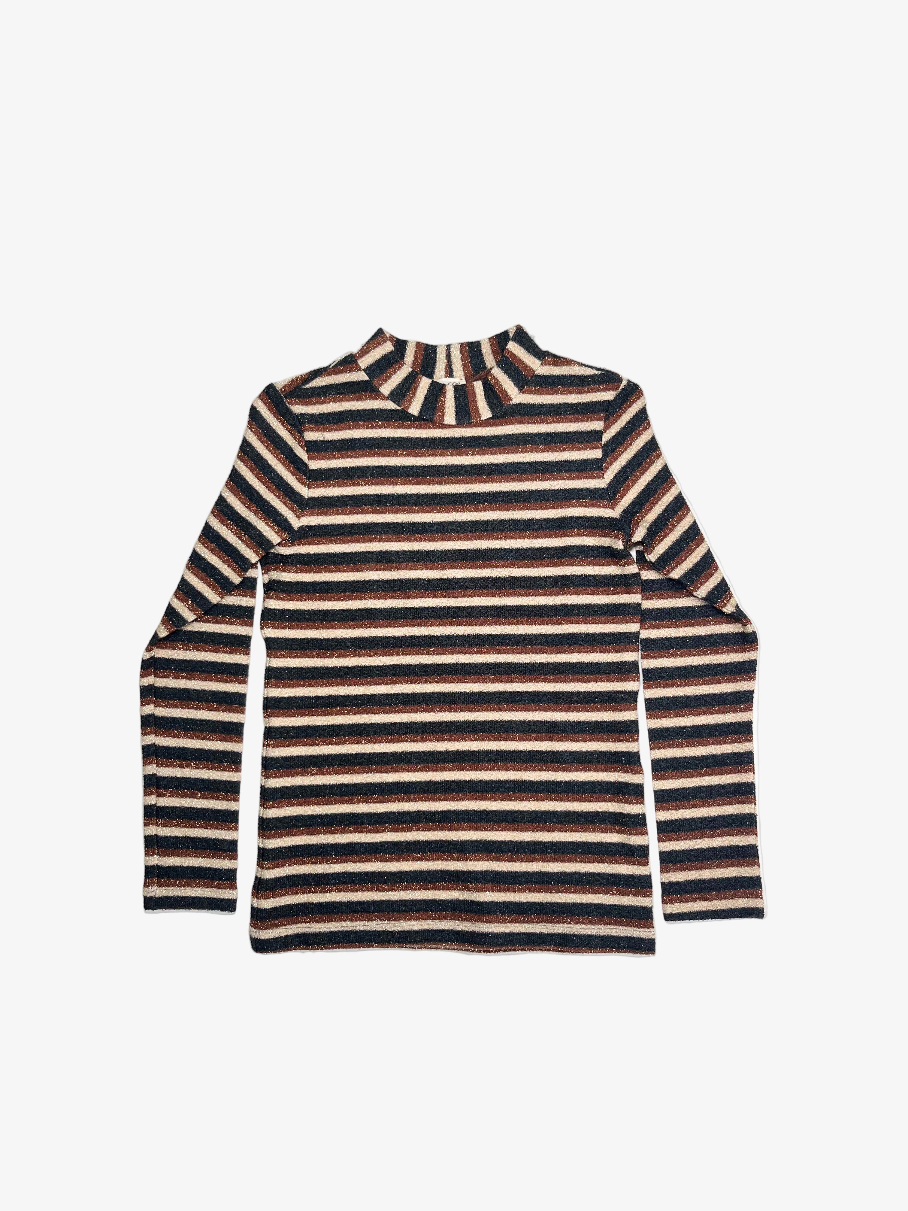 Caffè D’Orzo – Long Sleeve Lurex Top (Size 10)