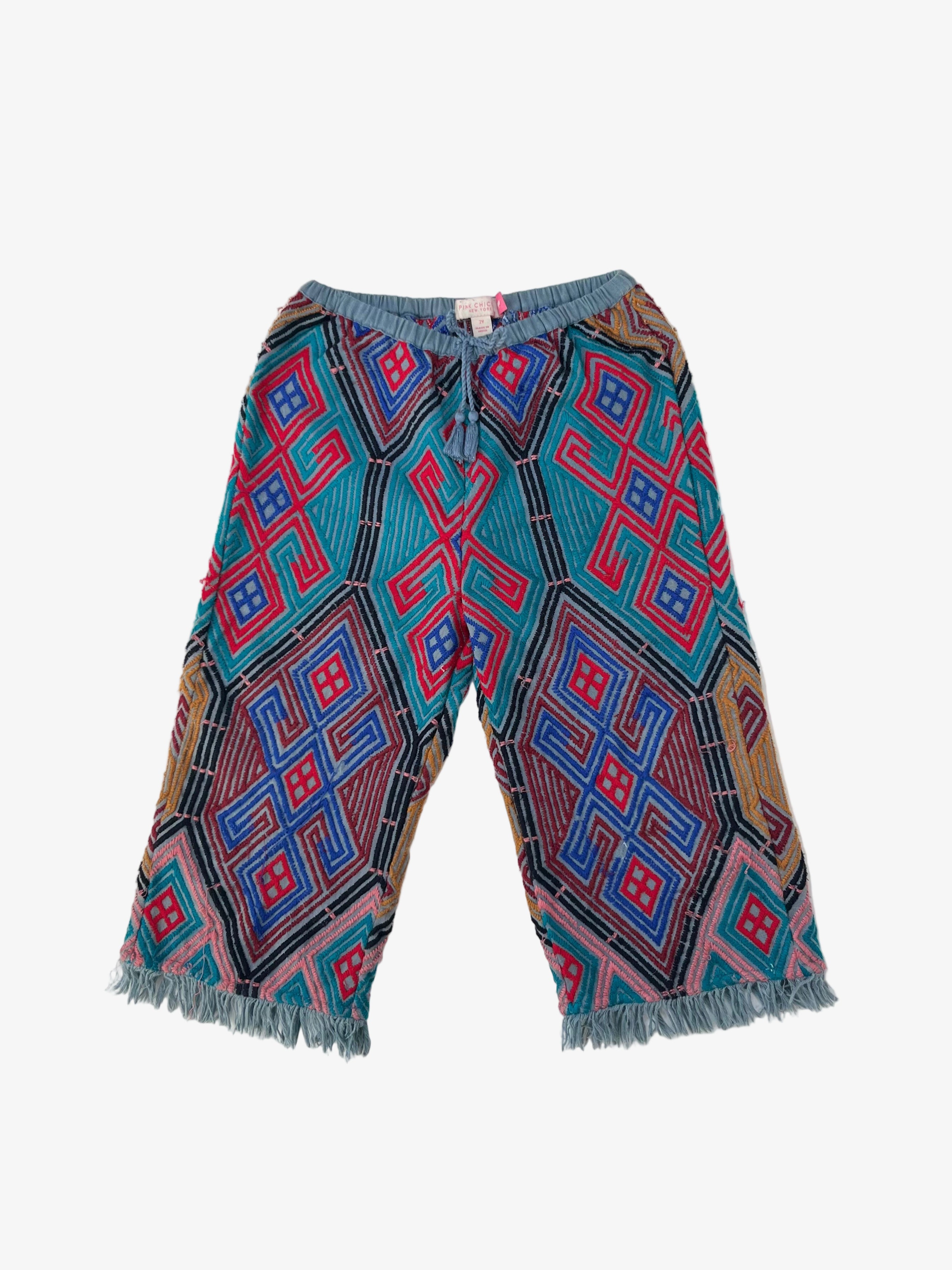 Pink Chicken – Embroidered Pants (Size 2–3 years)