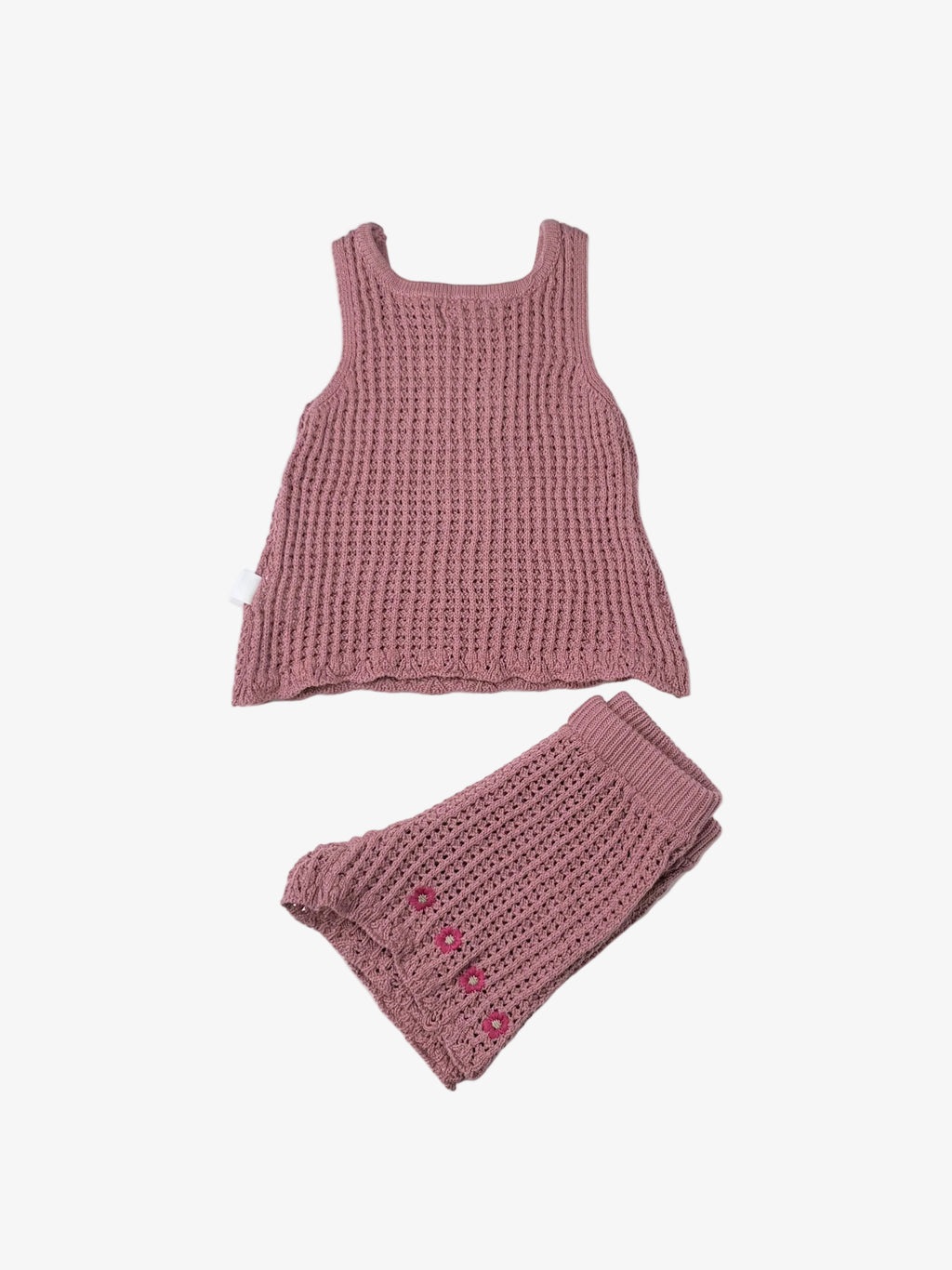 Rabbit & Bear Organic – Knitted Top & Shorts Set (Size 24 months, New)