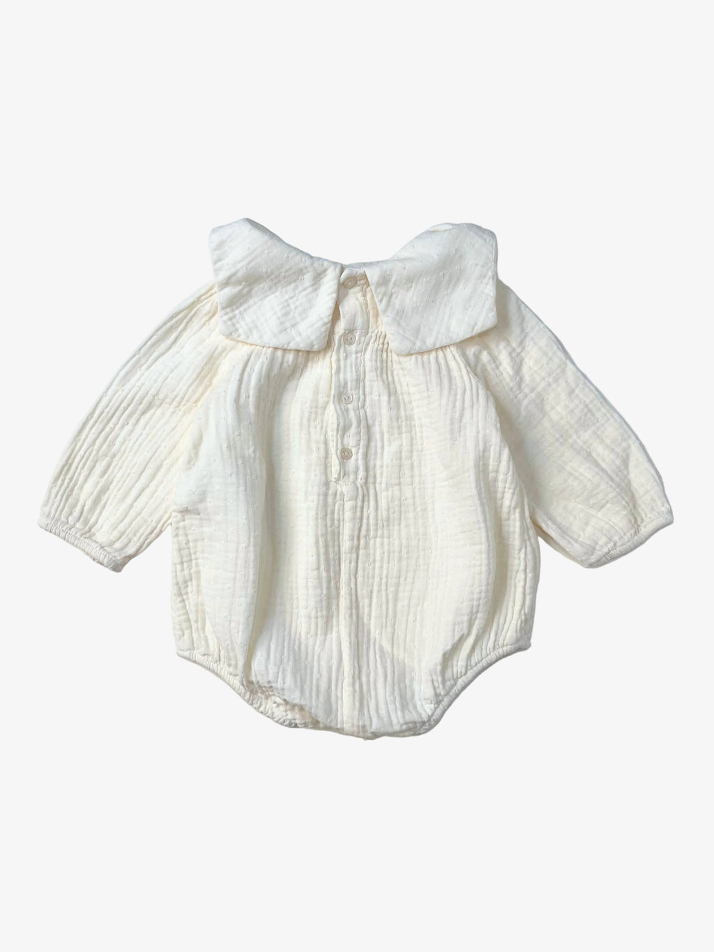 Zara – Muslin Romper with Big Collar (Size 6–9 months)