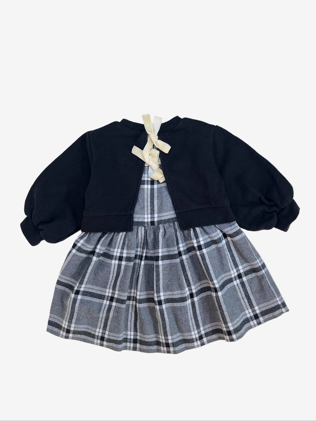 Petit Main – Flannel Skirt & Sweatshirt Dress (2–3 Years)