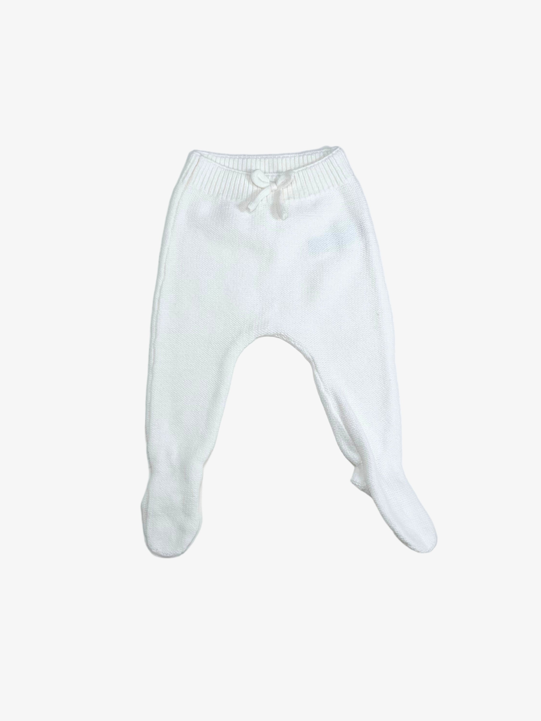Zara - Knitted Pants with Feet (0–3 Months)