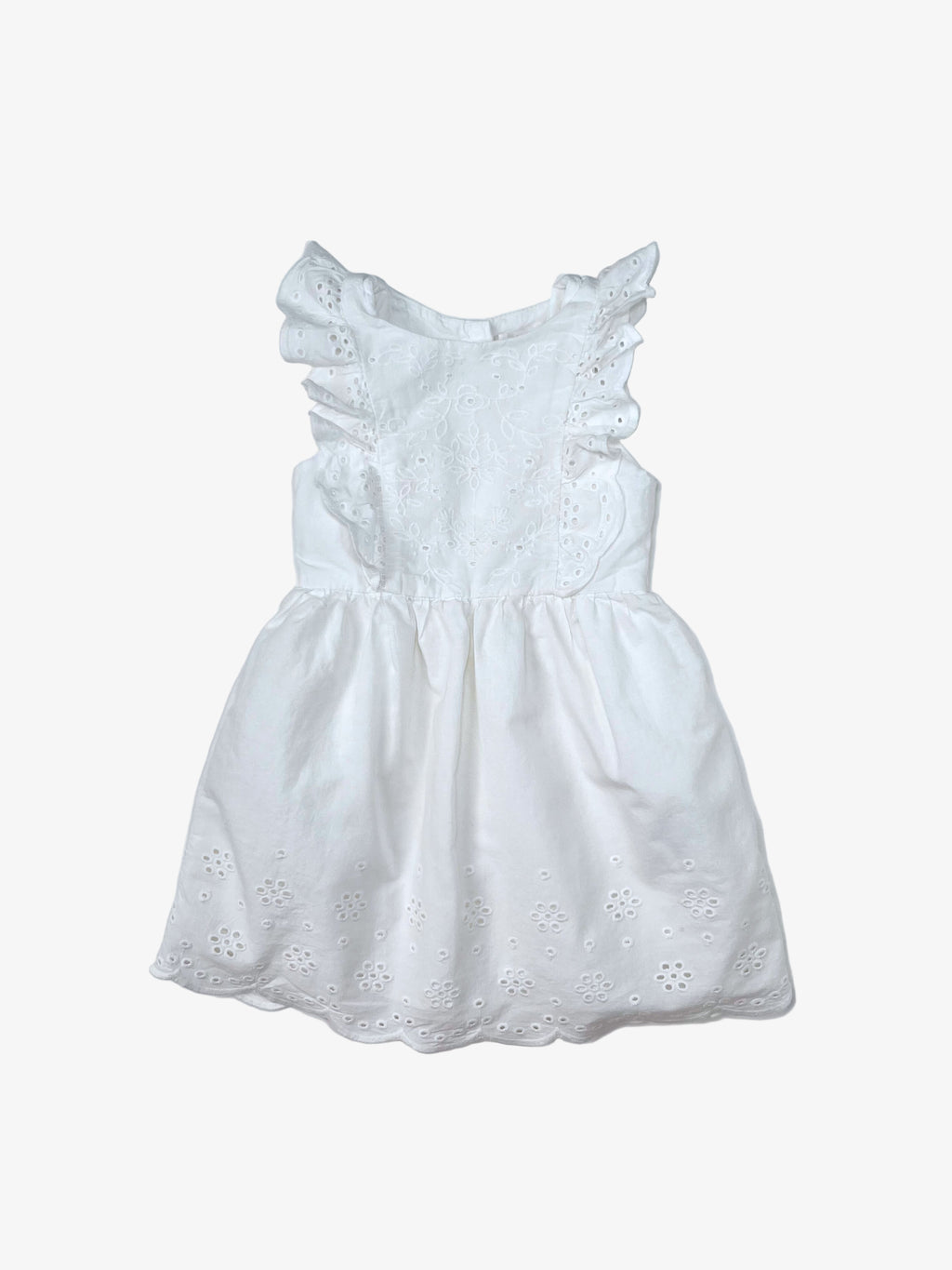 H&M - Dress with Eyelet and Ruffle Details (Size 18–24 months)