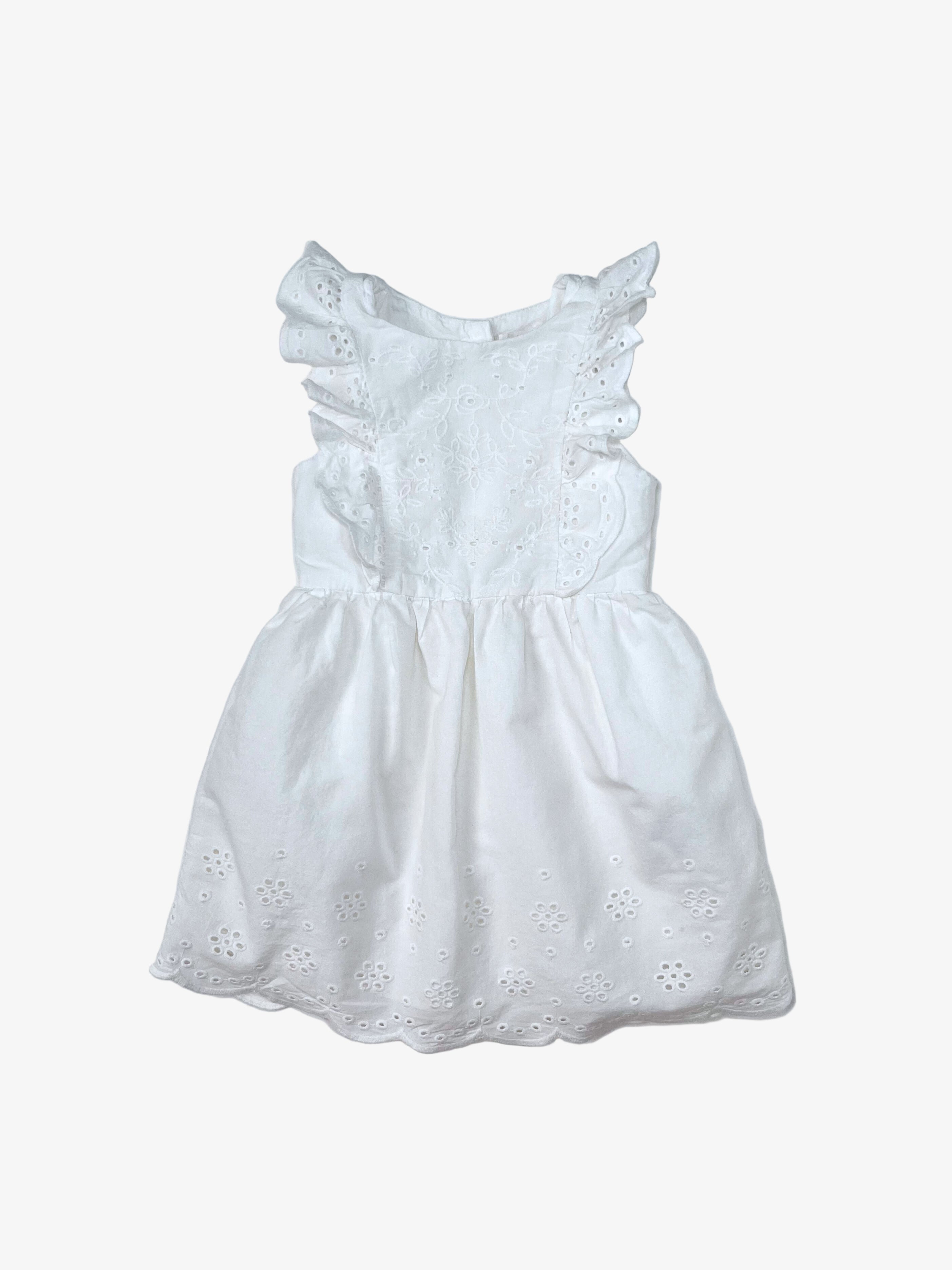 H&M - Dress with Eyelet and Ruffle Details (Size 18–24 months)