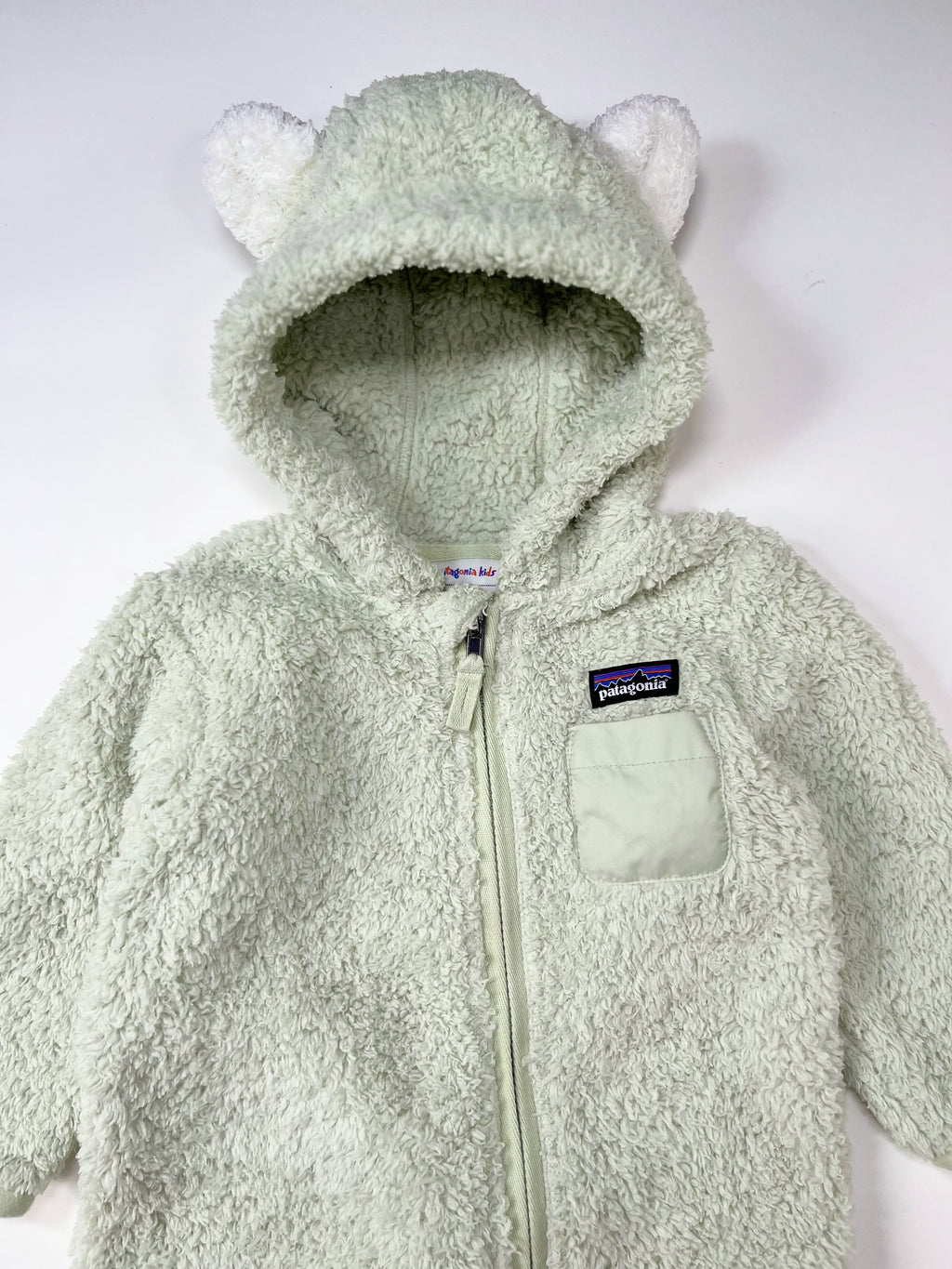Patagonia – Baby Furry Friends Fleece Bunting (Size 6–12 months)