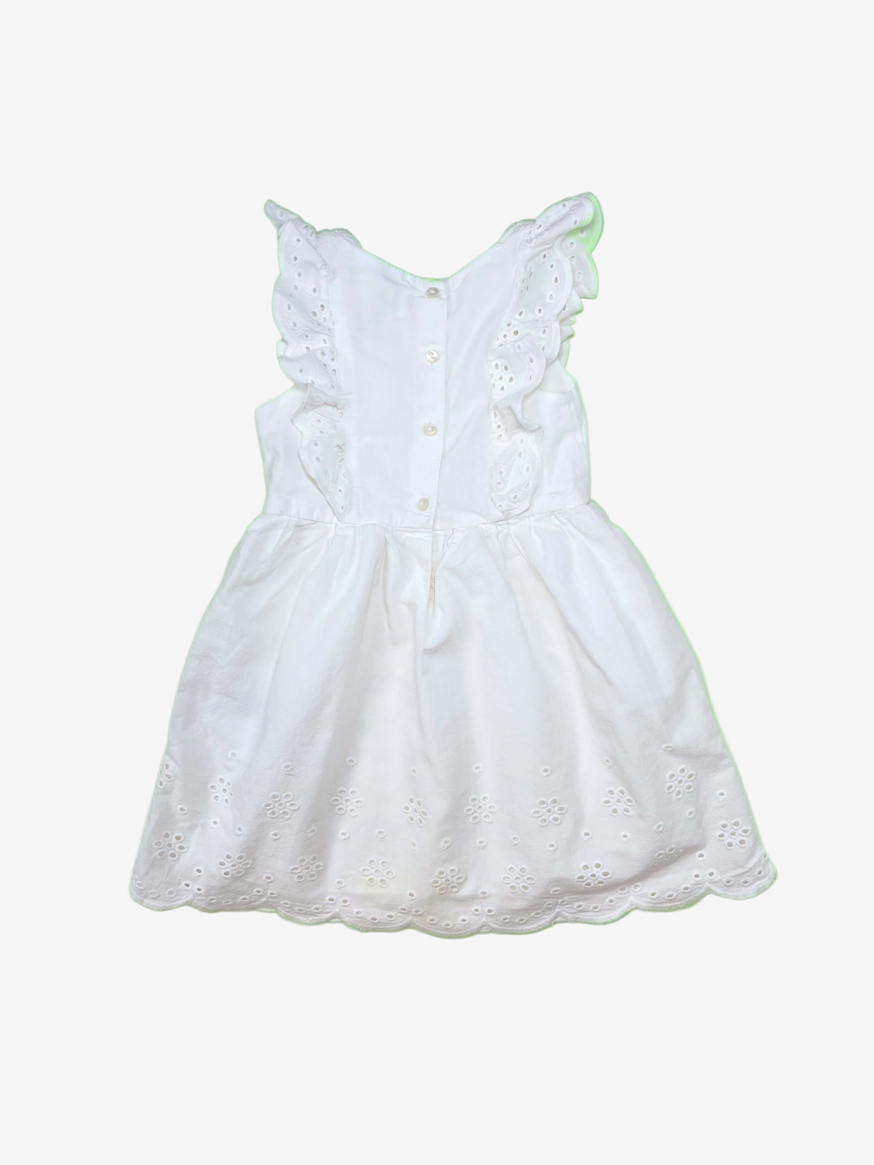 H&M - Dress with Eyelet and Ruffle Details (Size 18–24 months)