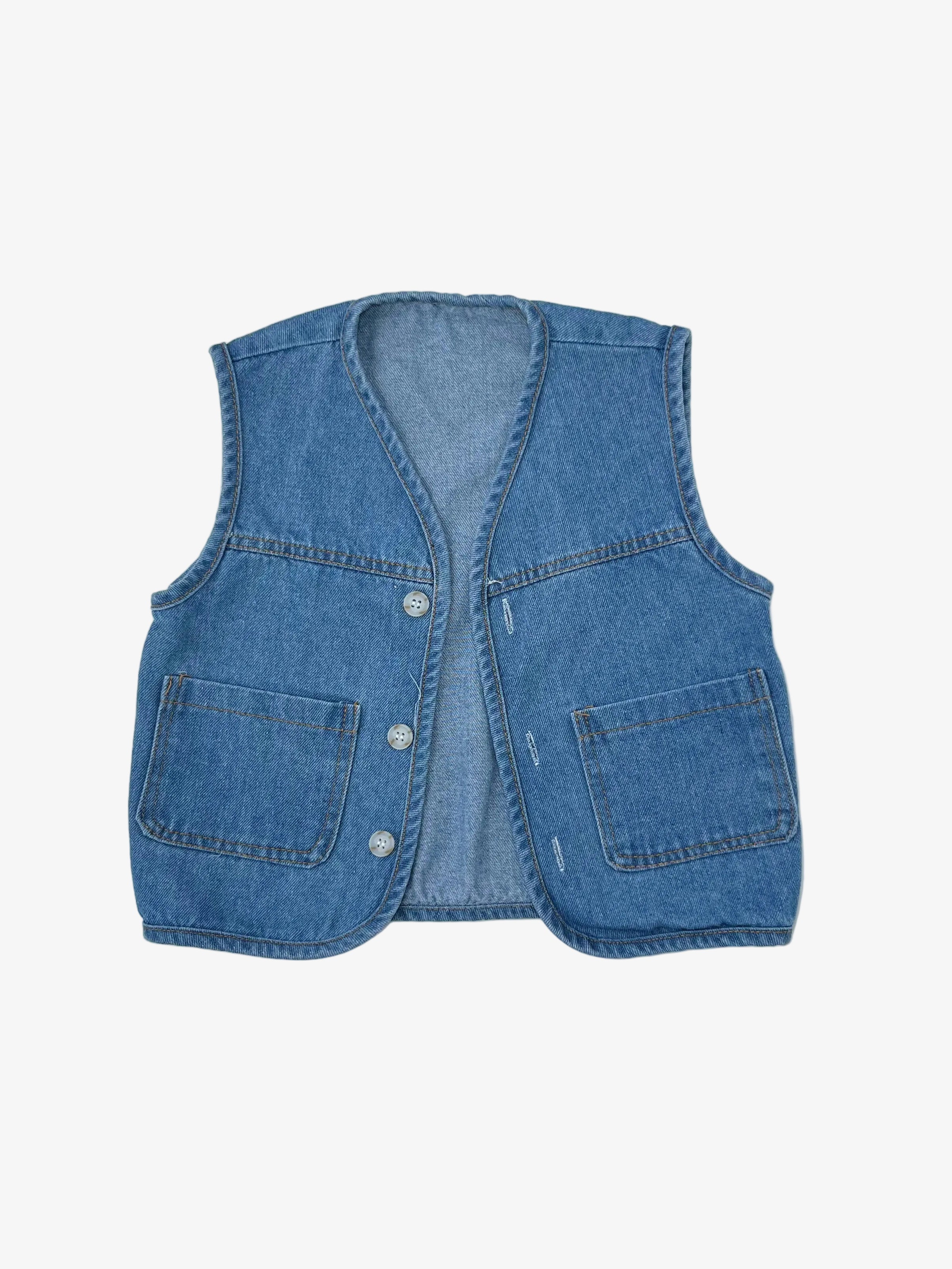 Unknown – Denim Vest (Size 3–4 years)