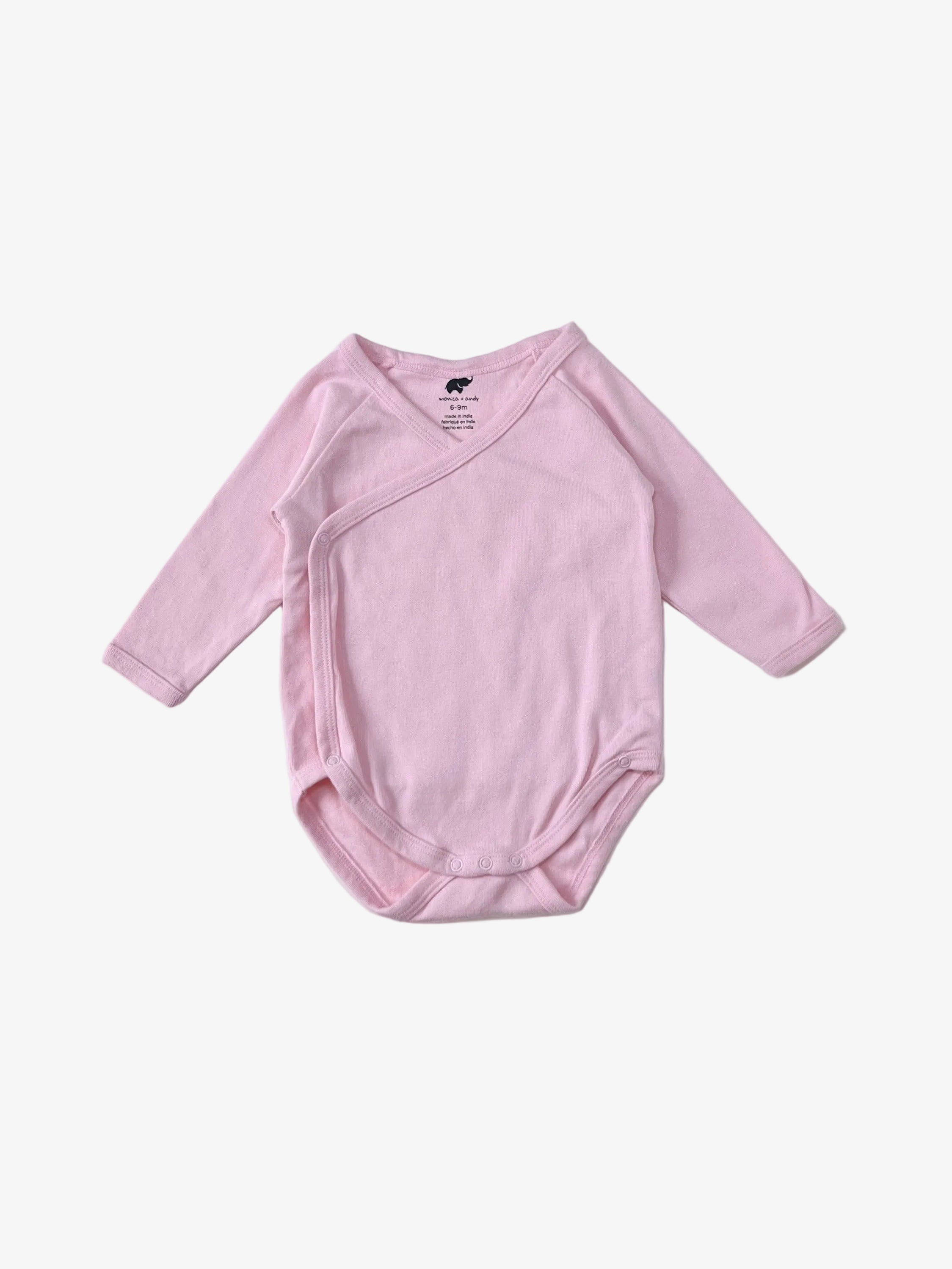 Monica + Andy – Kimono-Style Onesie (Size 6–9 months)