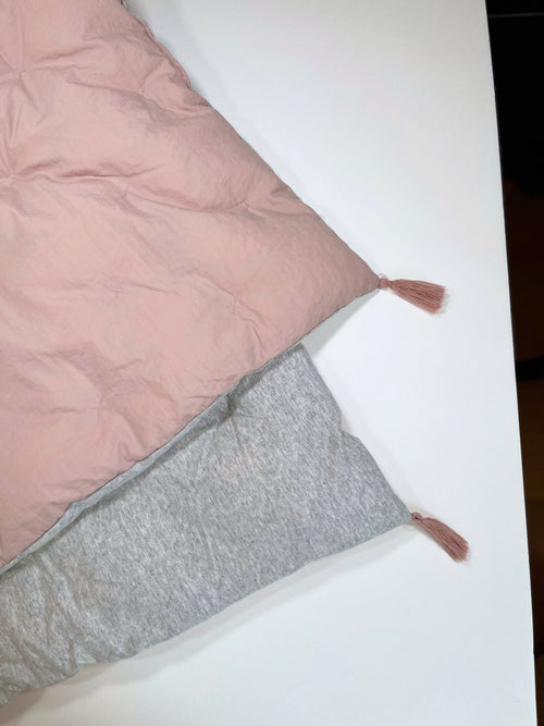 7AM Enfant Stroller Blanket – Dusty Pink/Grey ( Small )