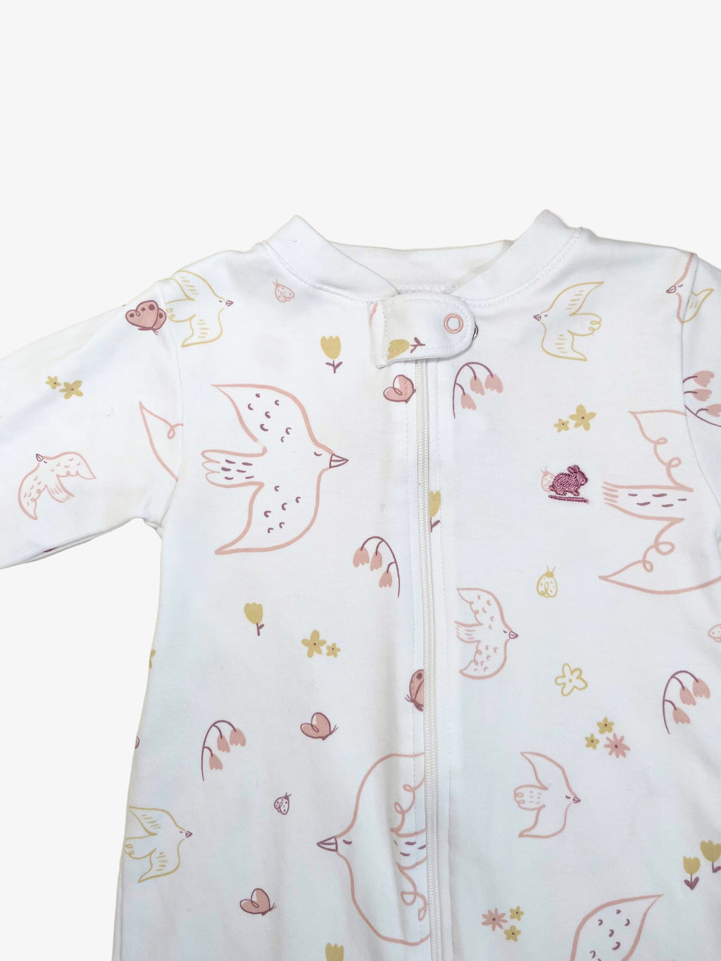 Baby Cottons – Footies with Zipper (Size 6 Months)