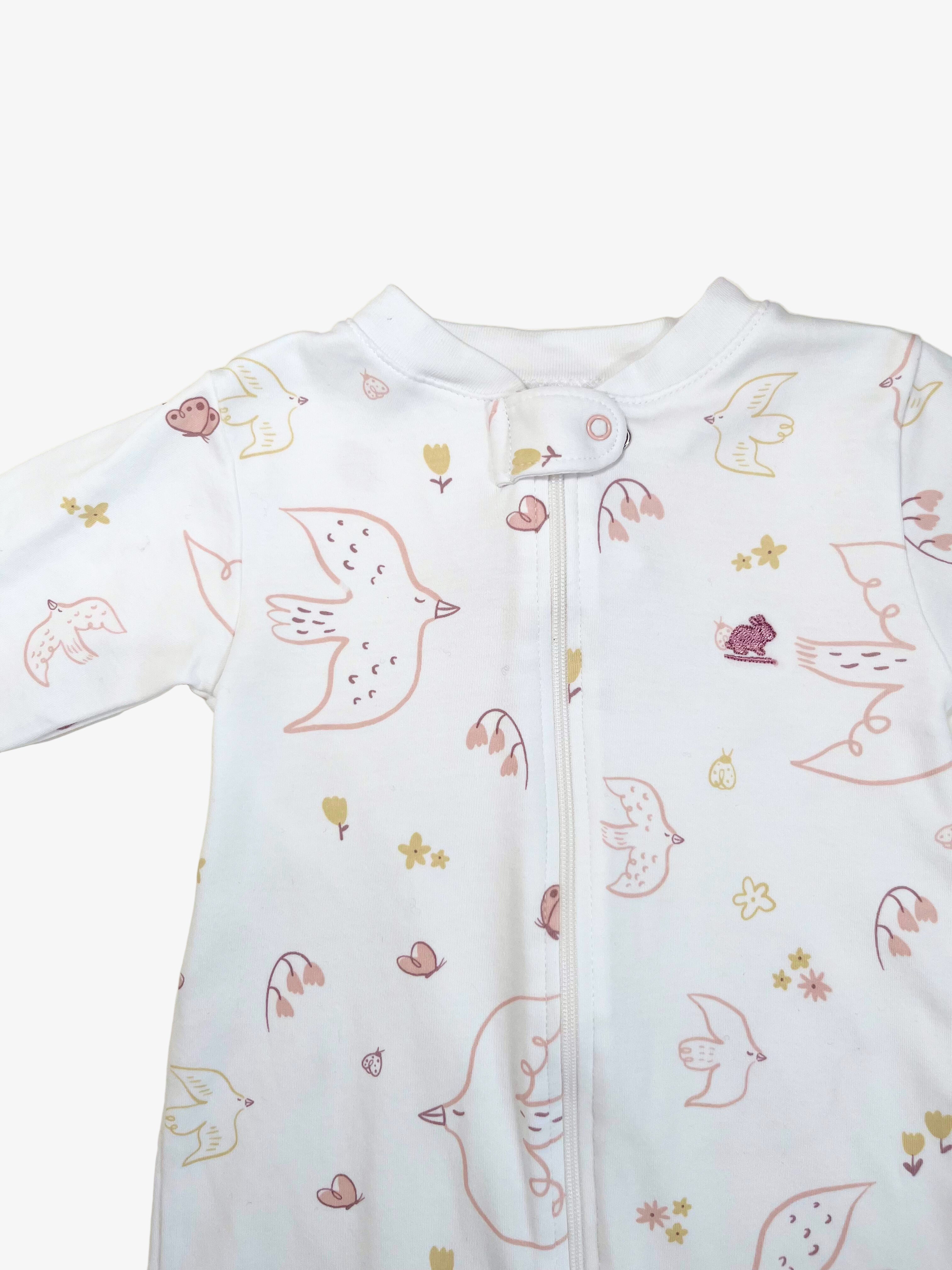 Baby Cottons – Footies with Zipper (Size 6 Months)