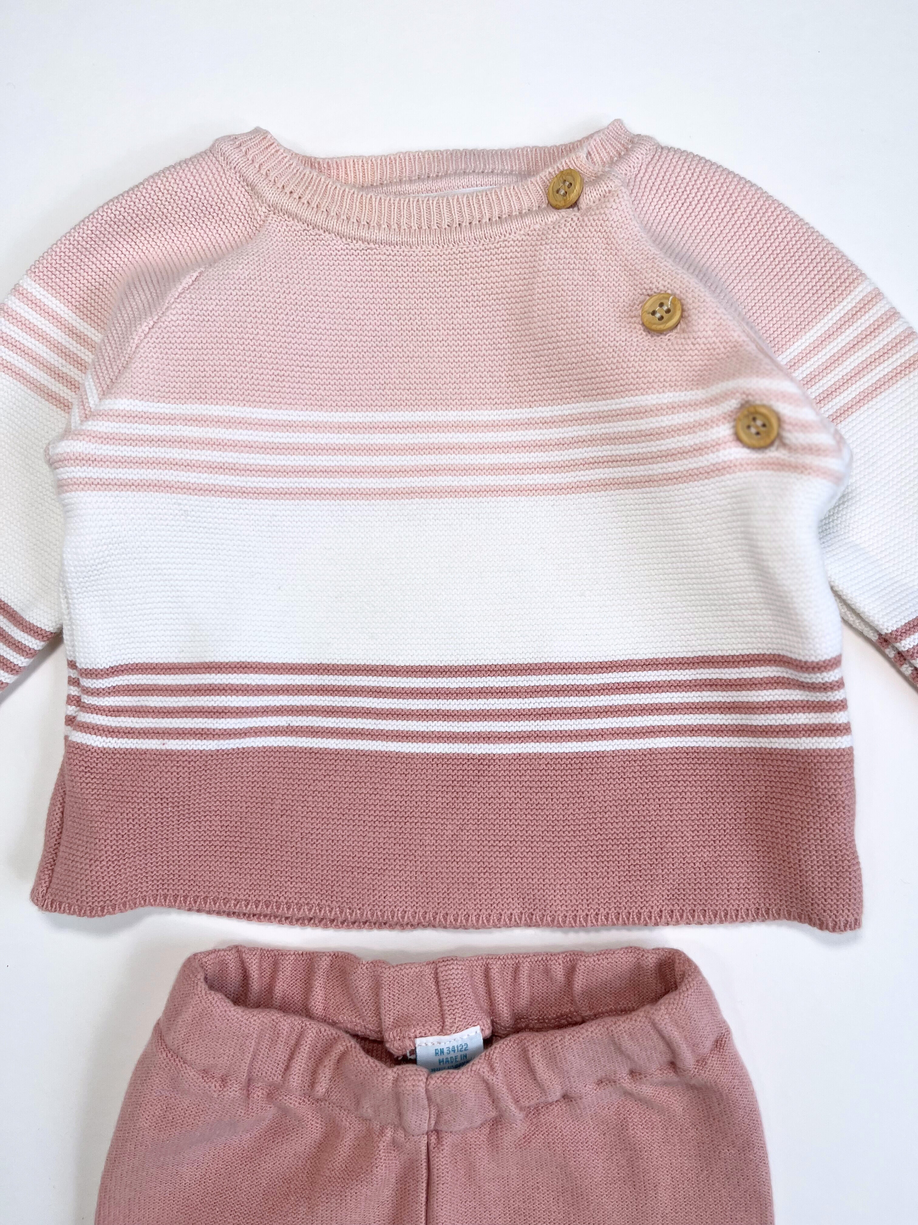 Feltman Brothers – Knitted Top & Pants Set (Size 3 months)