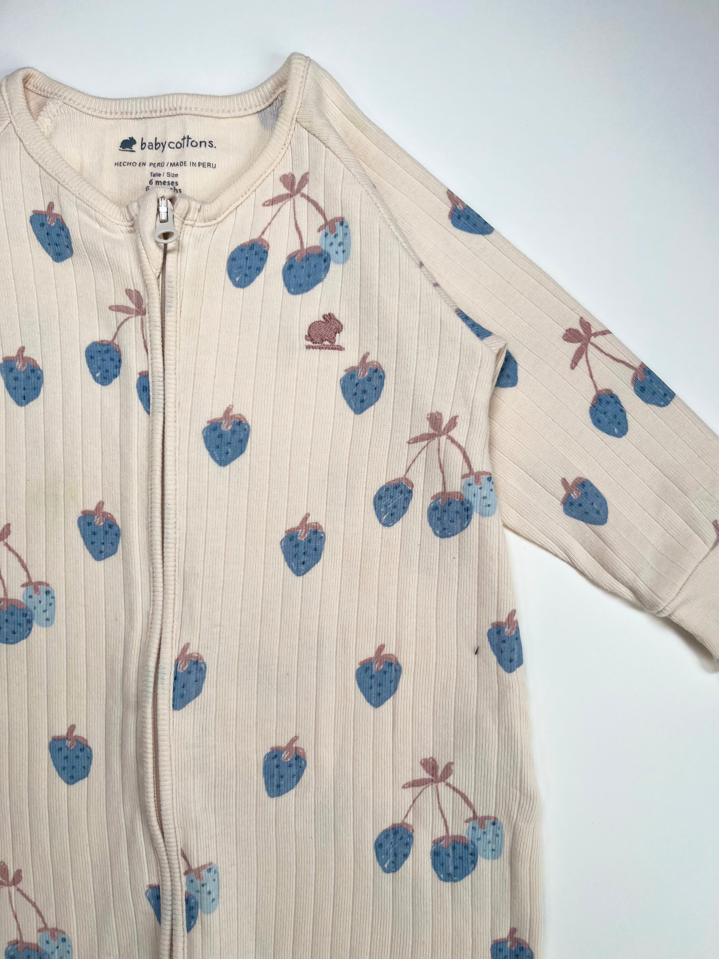 Baby Cottons – Romper with Zipper (Size 6 Months)