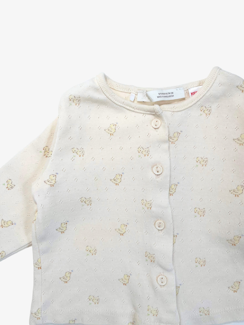 Zara – Cotton Light Cardigan (Size 6–9 Months)