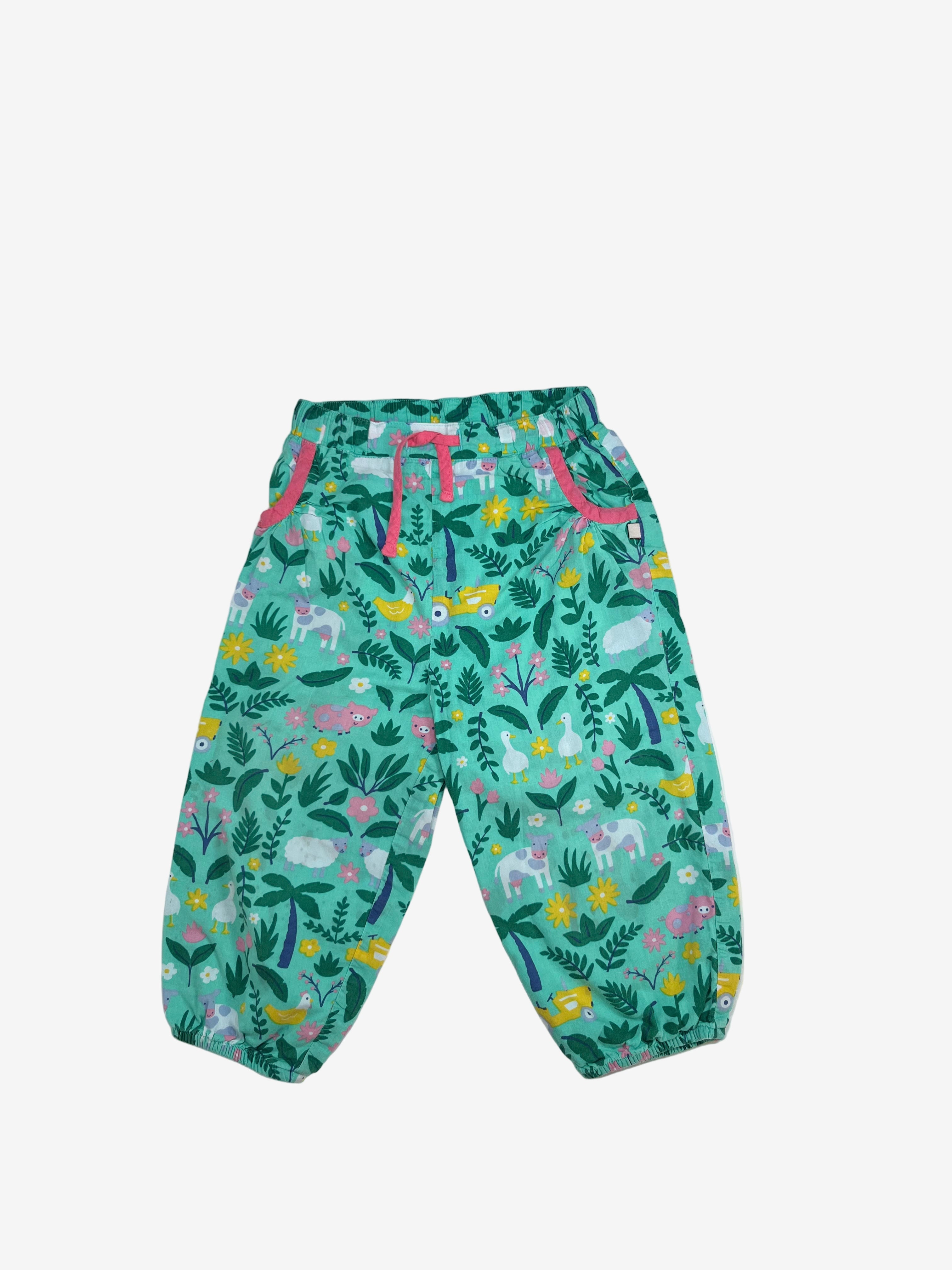 Frugi -  Farm Animals Pants – 18-24 Months