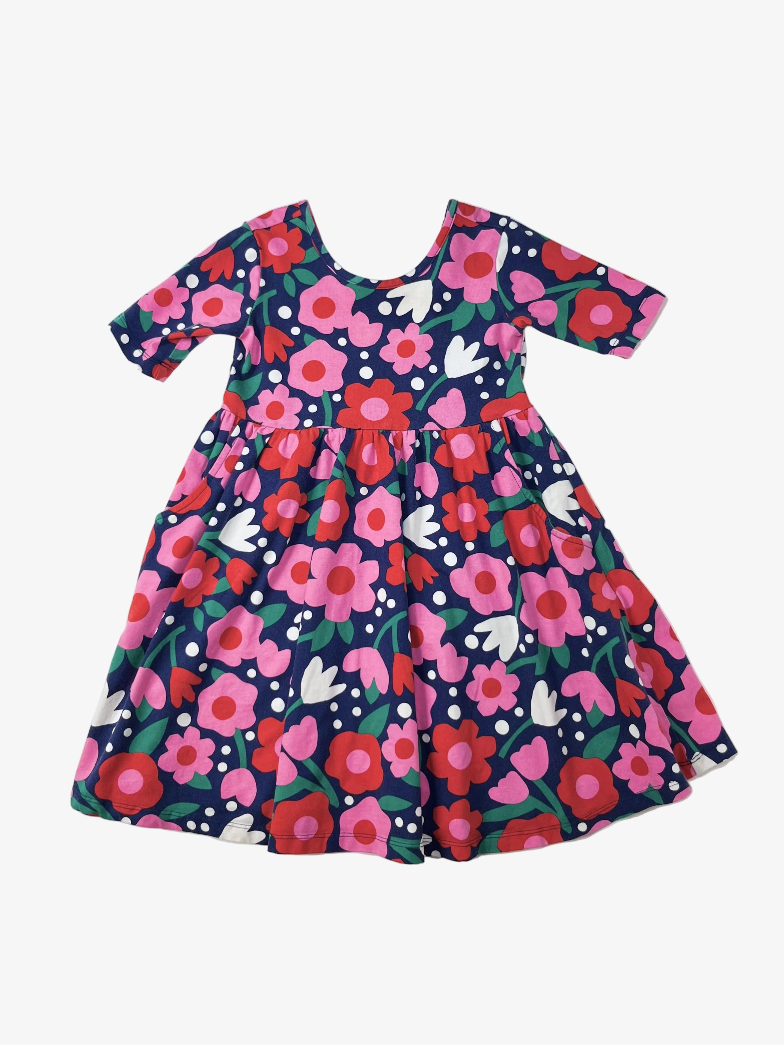 Hanna Andersson – Dress with Pockets (Size 6–7 years / 120 cm)
