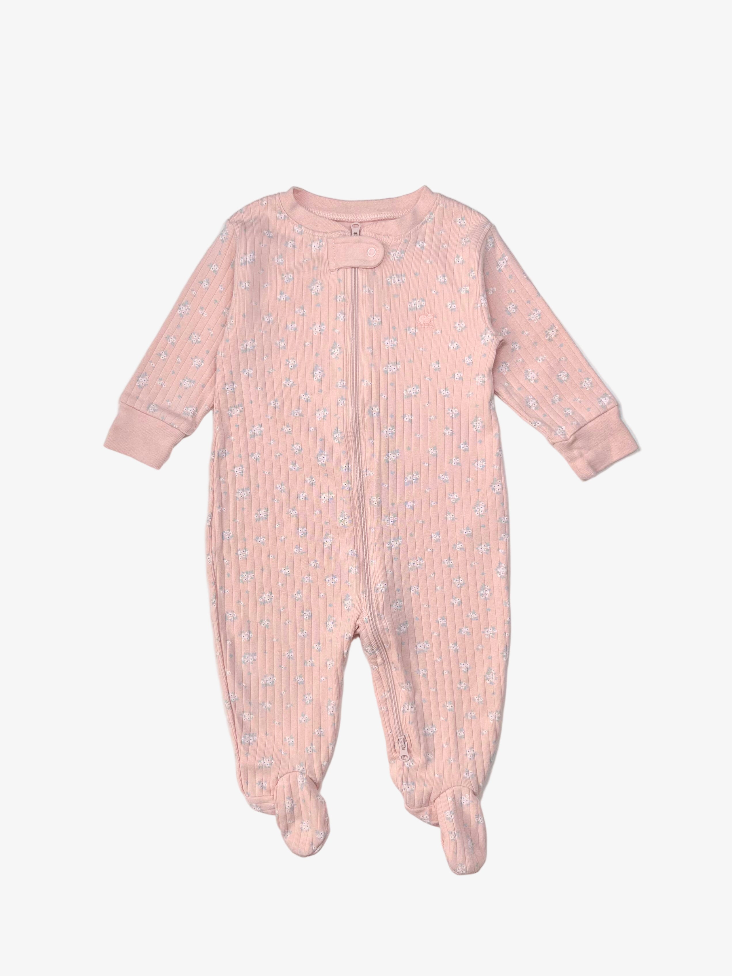 Baby Cottons – Footies with Zipper (Size 6 Months)