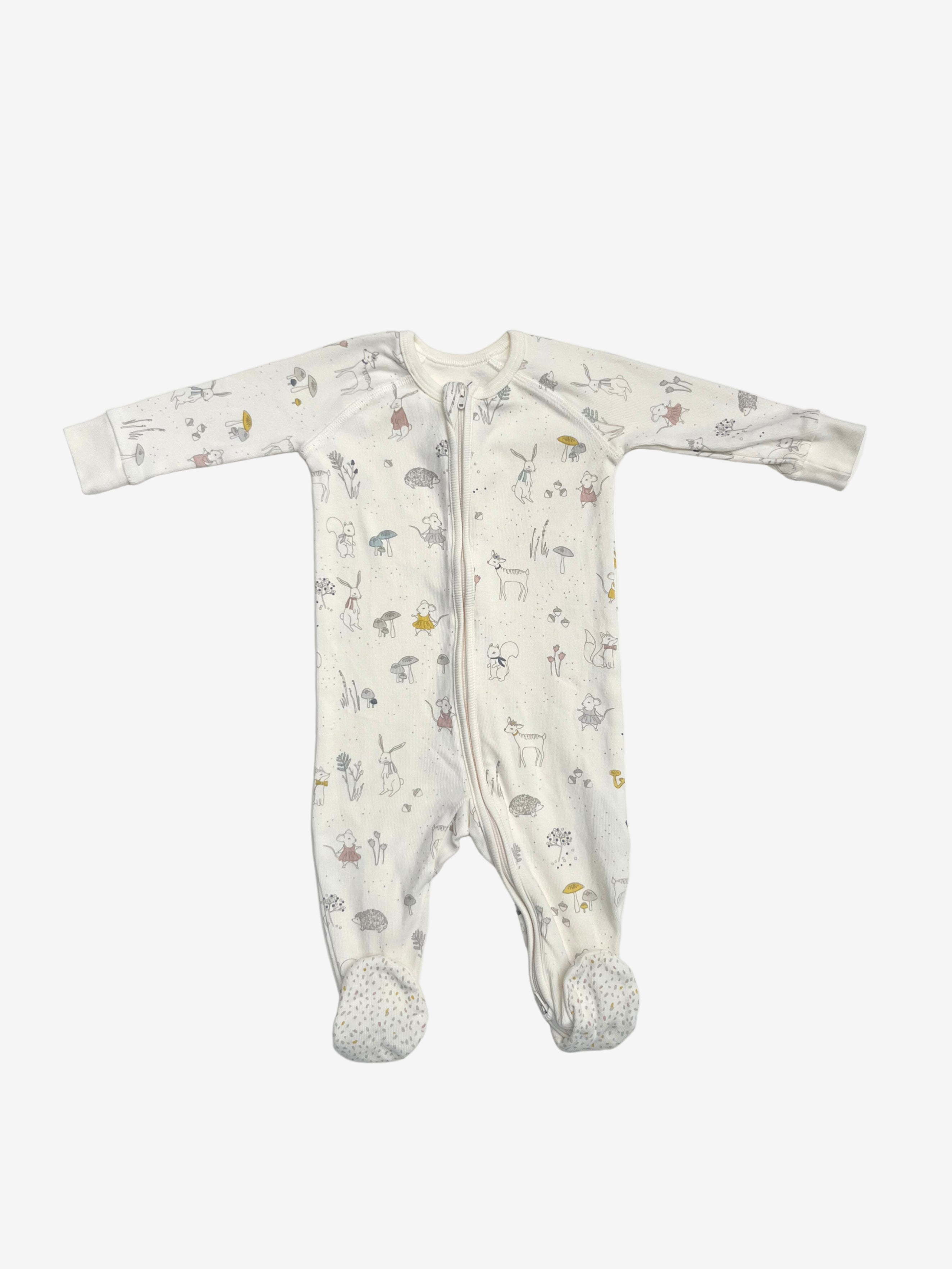 Pehr - Footies with Zipper  (0–3 Months)