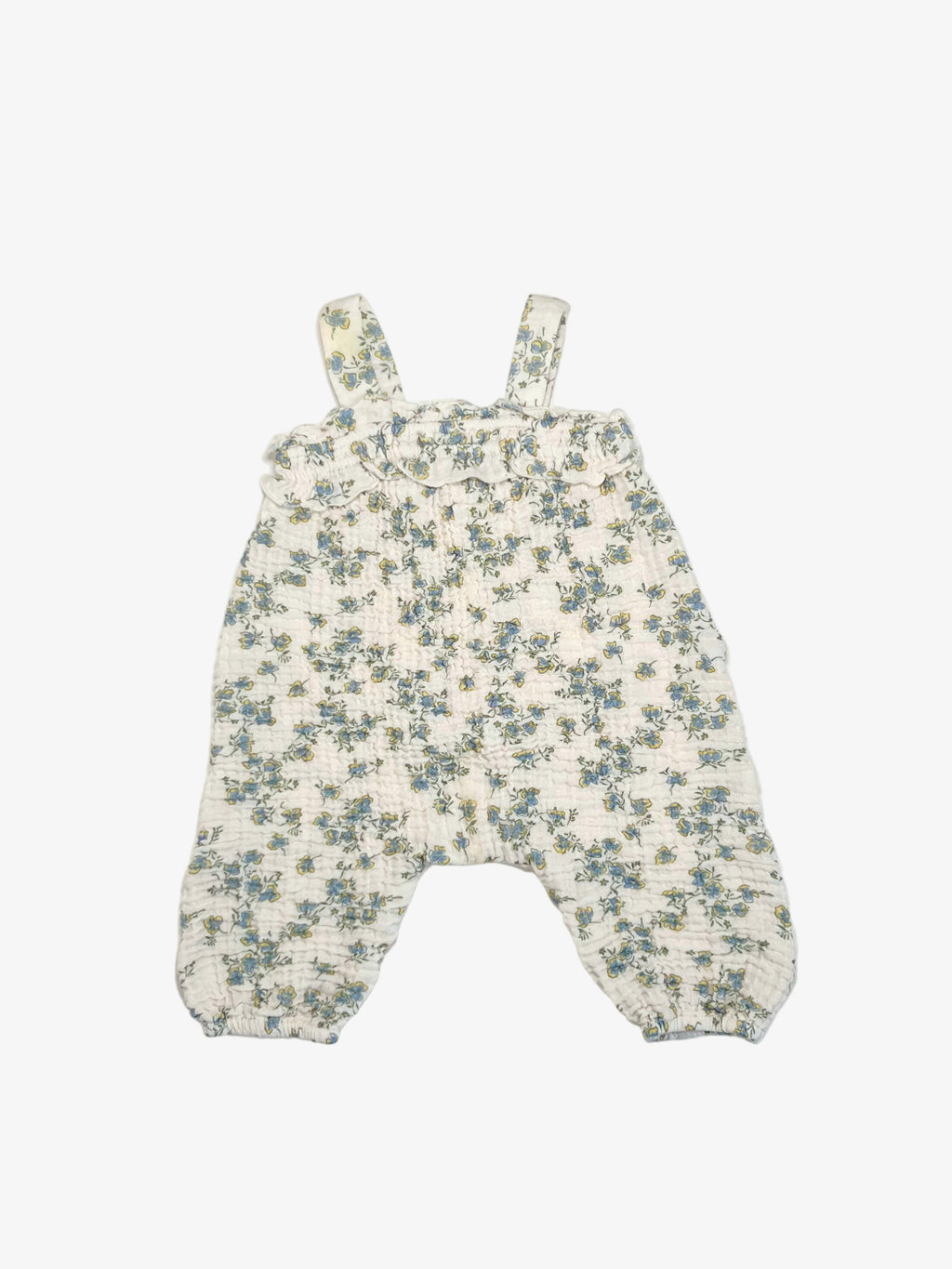 Zara – Baby Muslin Overalls (Size 6–9 Months)
