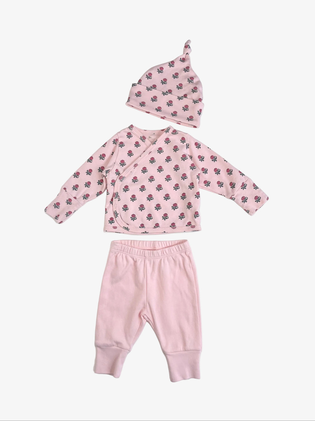 Pink Chicken – Newborn Set (Top, Bottom & Hat)