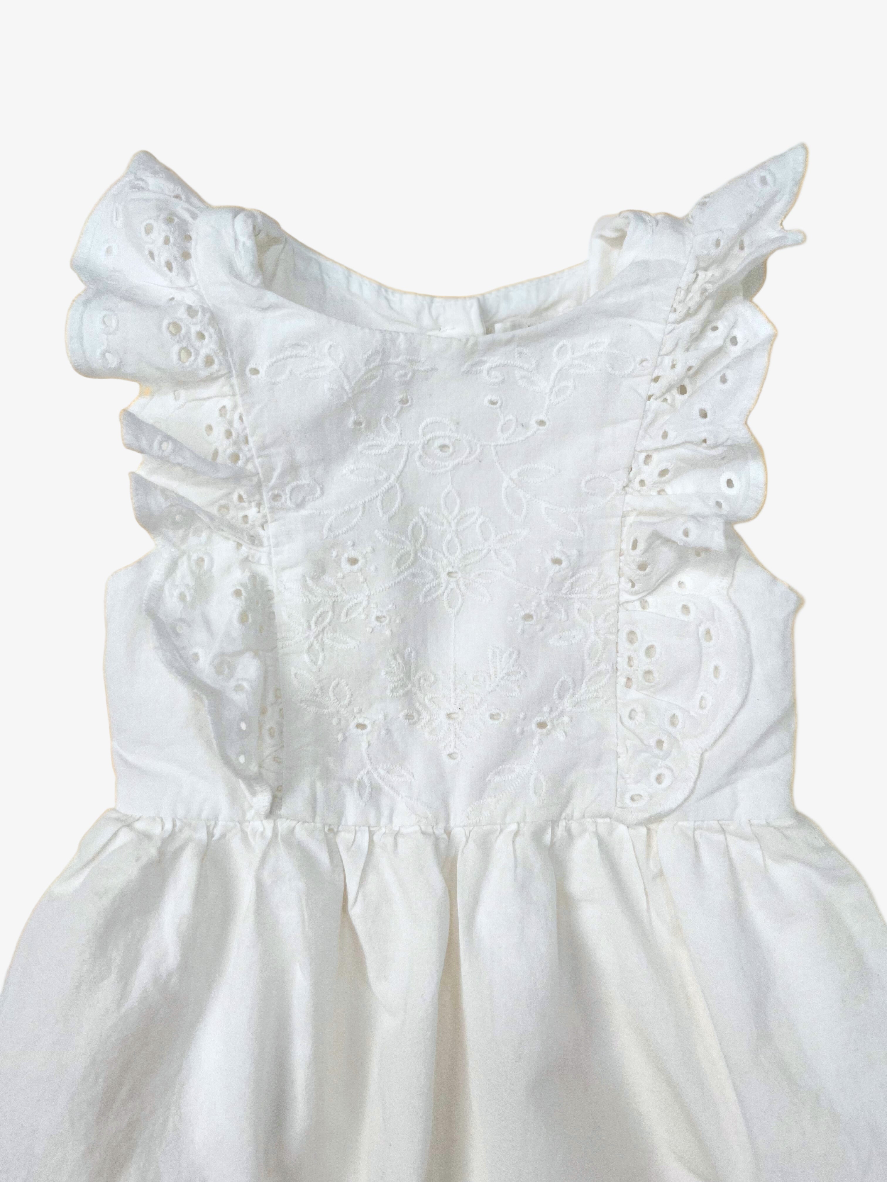 H&M - Dress with Eyelet and Ruffle Details (Size 18–24 months)