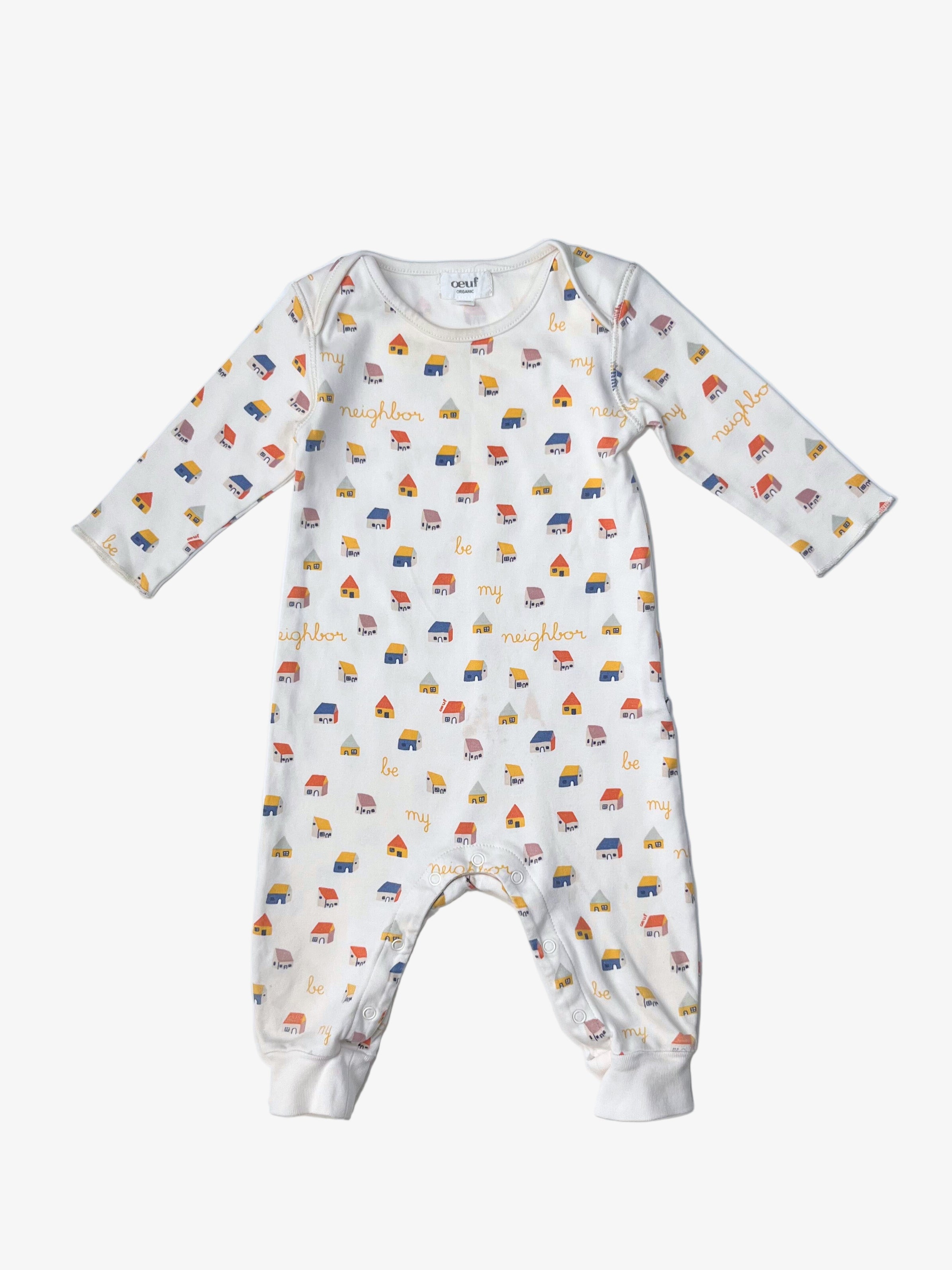 Oeuf – “Be My Neighbor” Romper (Size 6–12 months)