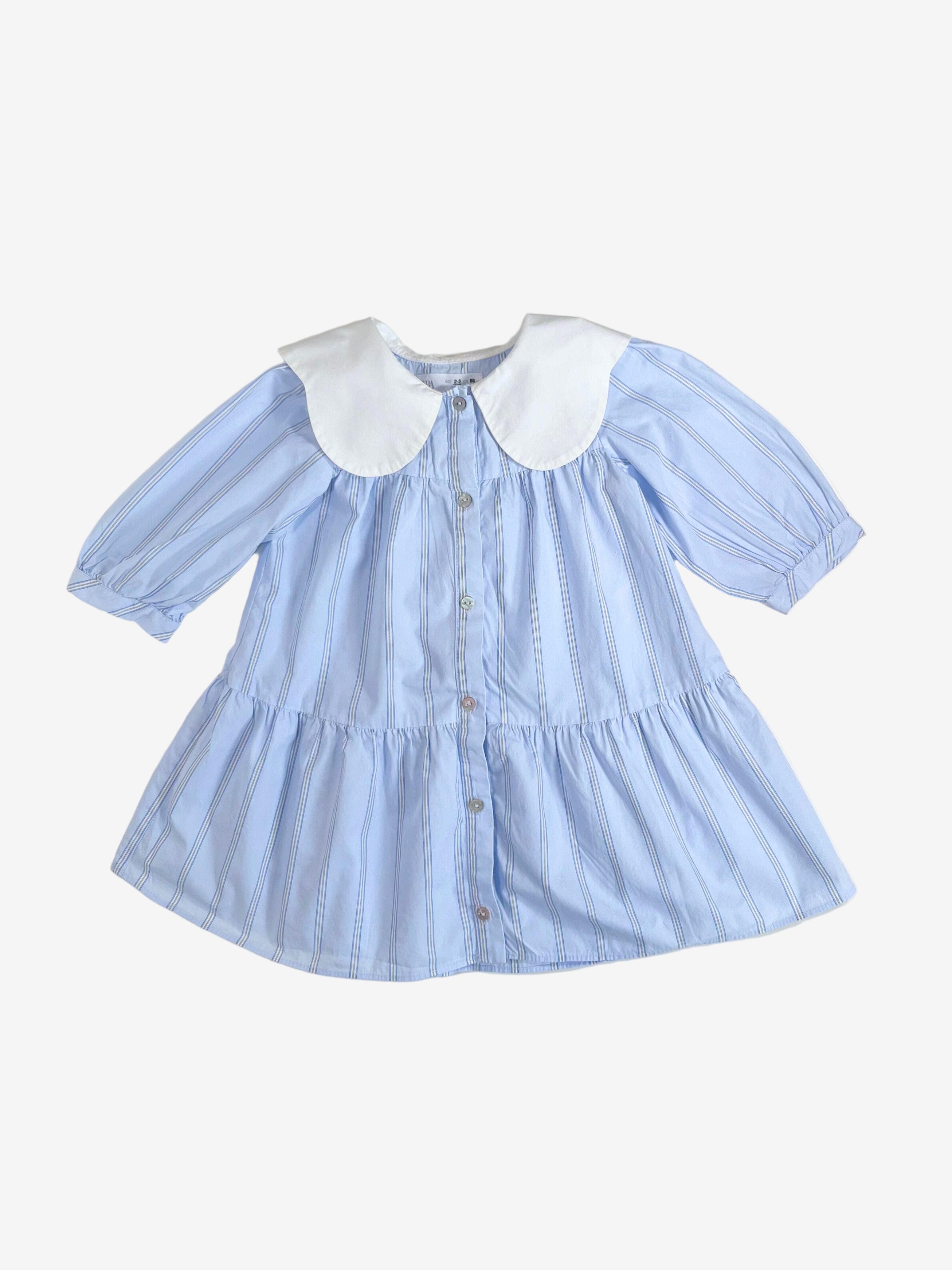 Zara Cotton Poplin Dress – 2–3 Years