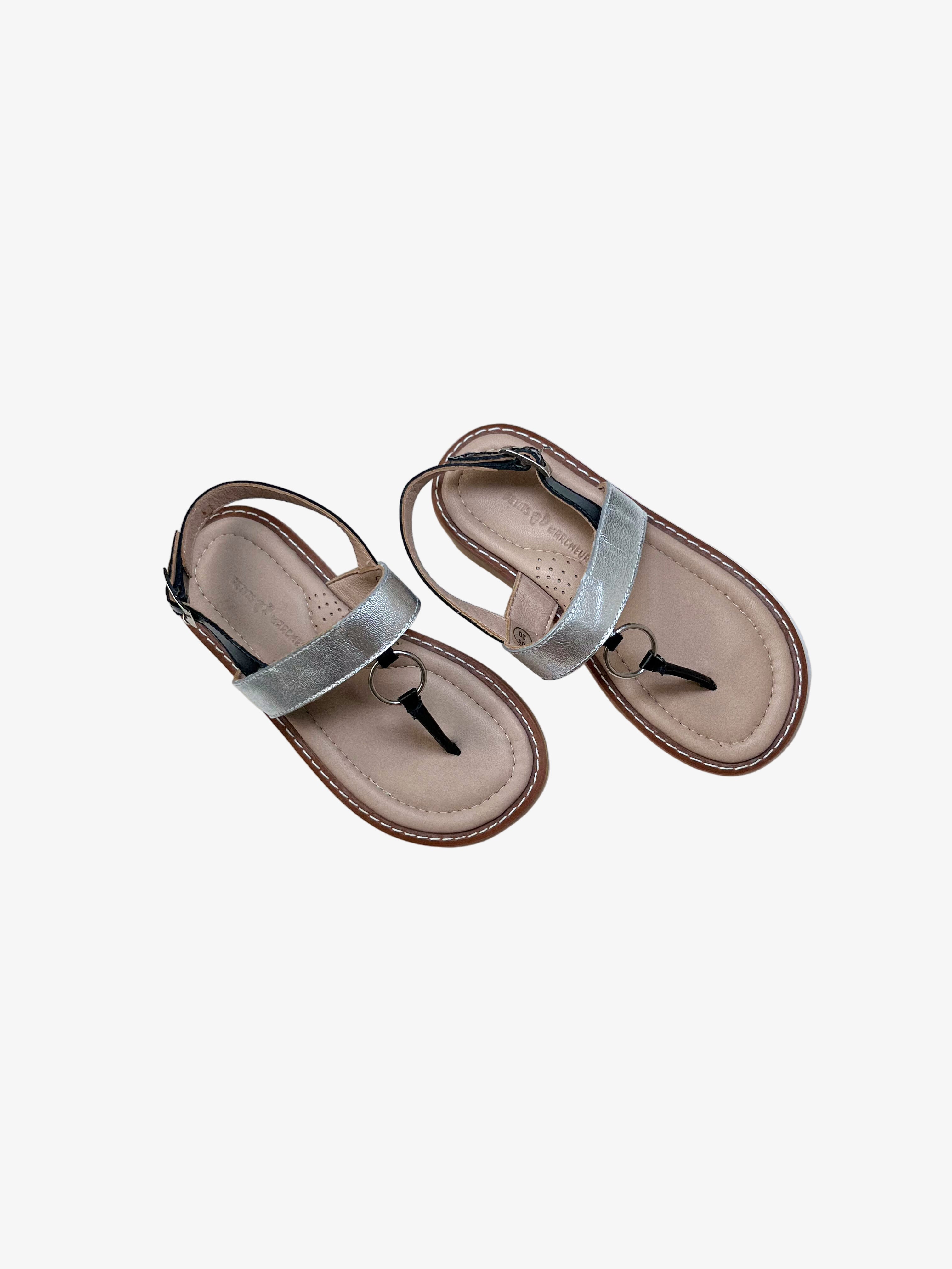 Petits Marcheurs - Thong Sandals with Ring Details (Size 10)
