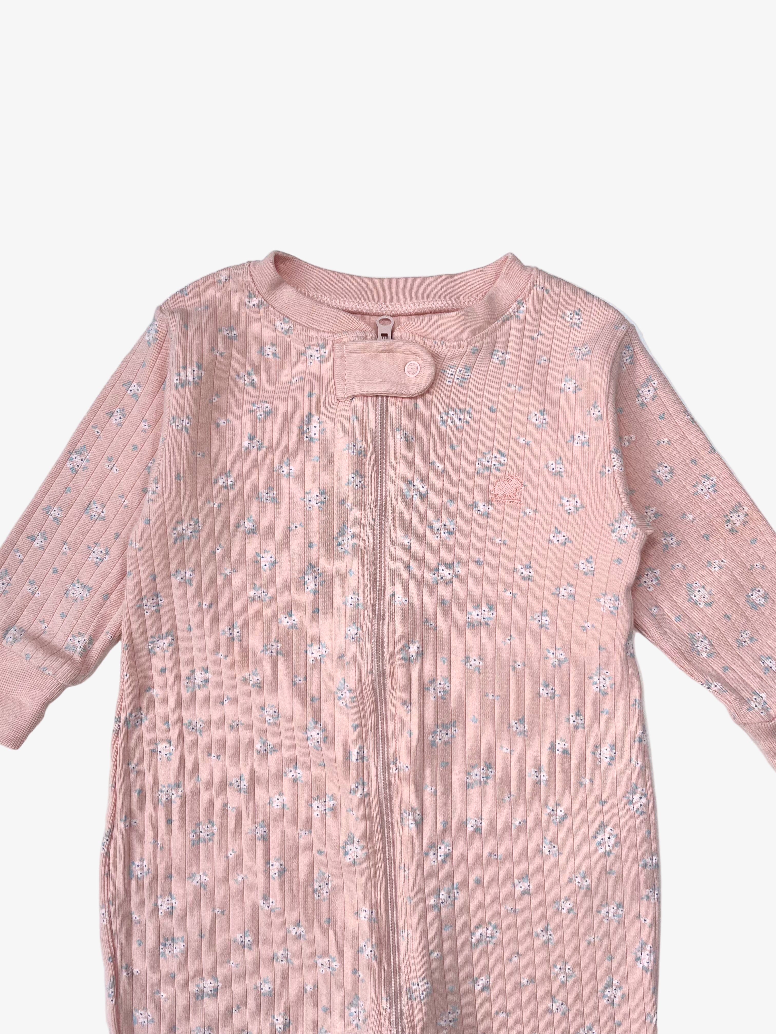 Baby Cottons – Footies with Zipper (Size 6 Months)