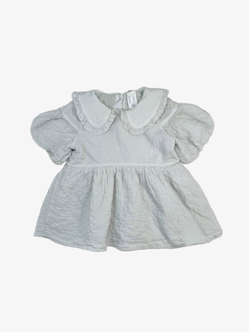 H&M Adorables - Puff-Sleeved Cotton Dress (Size 6–9 months)
