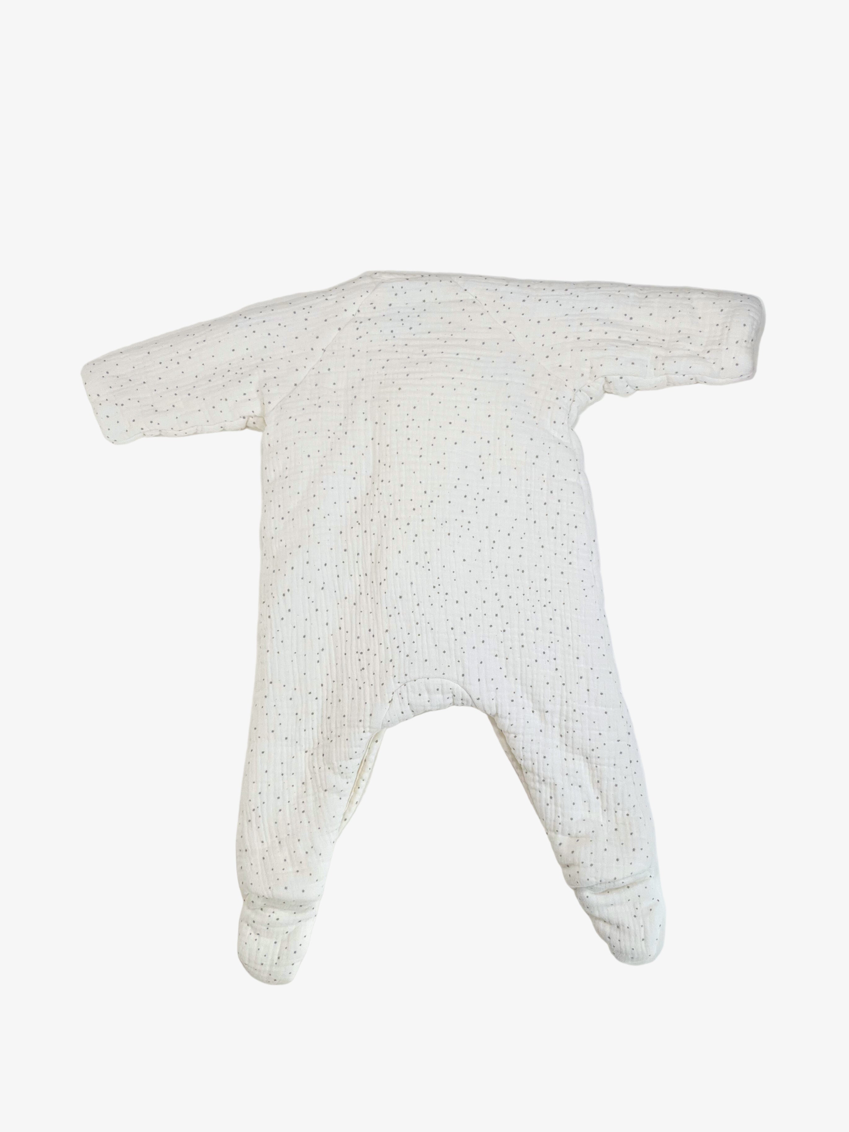 Zara – Padded Muslin Kimono-Style Suit (Size 3–6 Months)