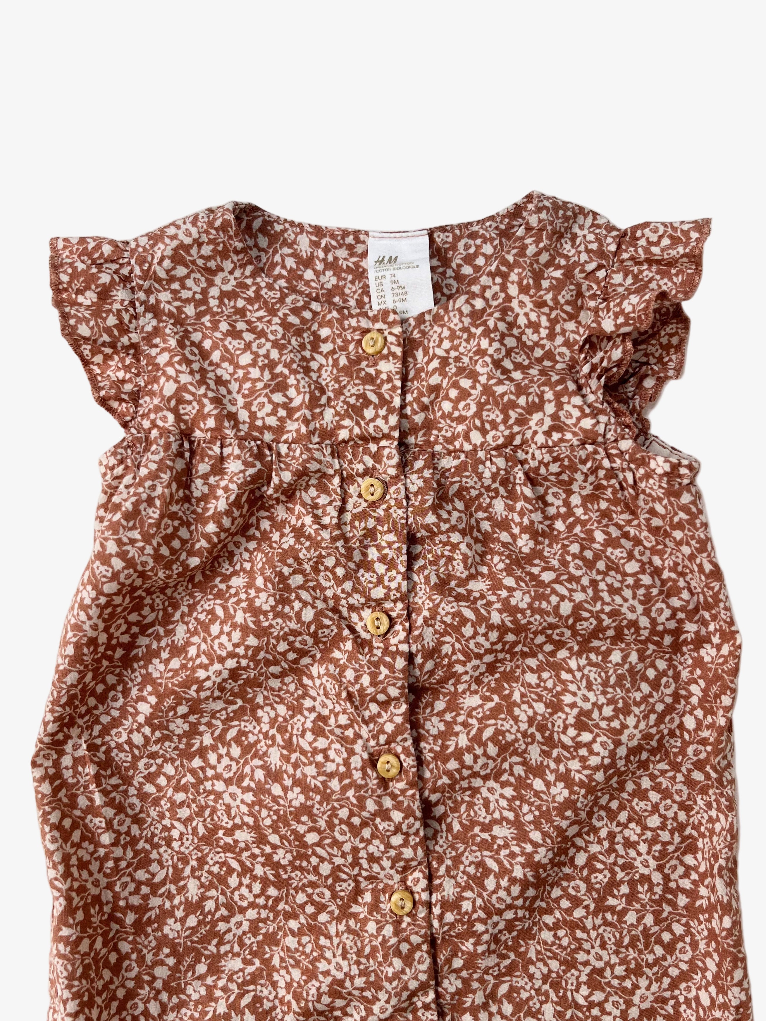 H&M – Short-Sleeve Romper (Size 9 months)