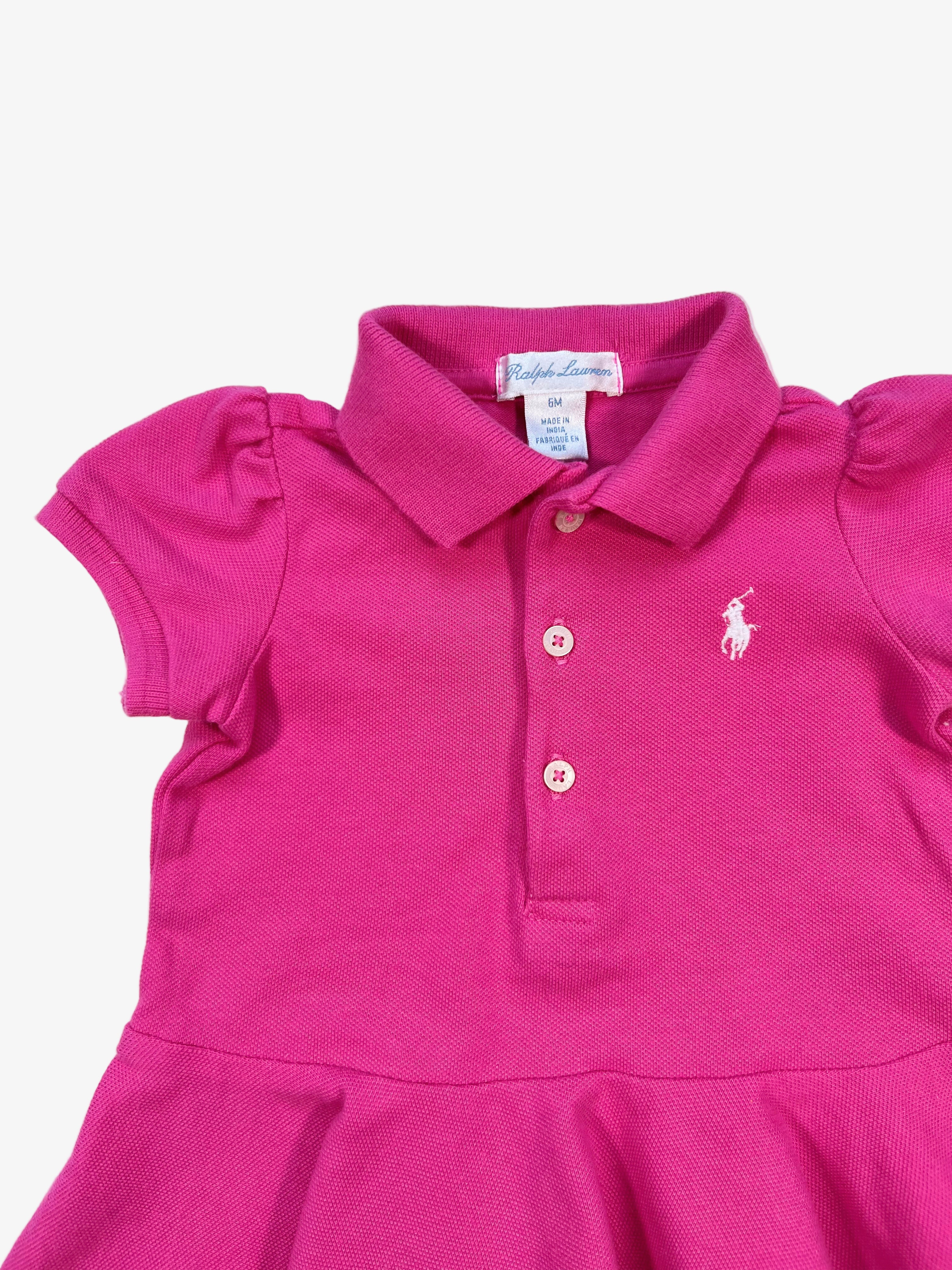 Ralph Lauren – Polo T-Shirt with Ruffles (Size 6 months)