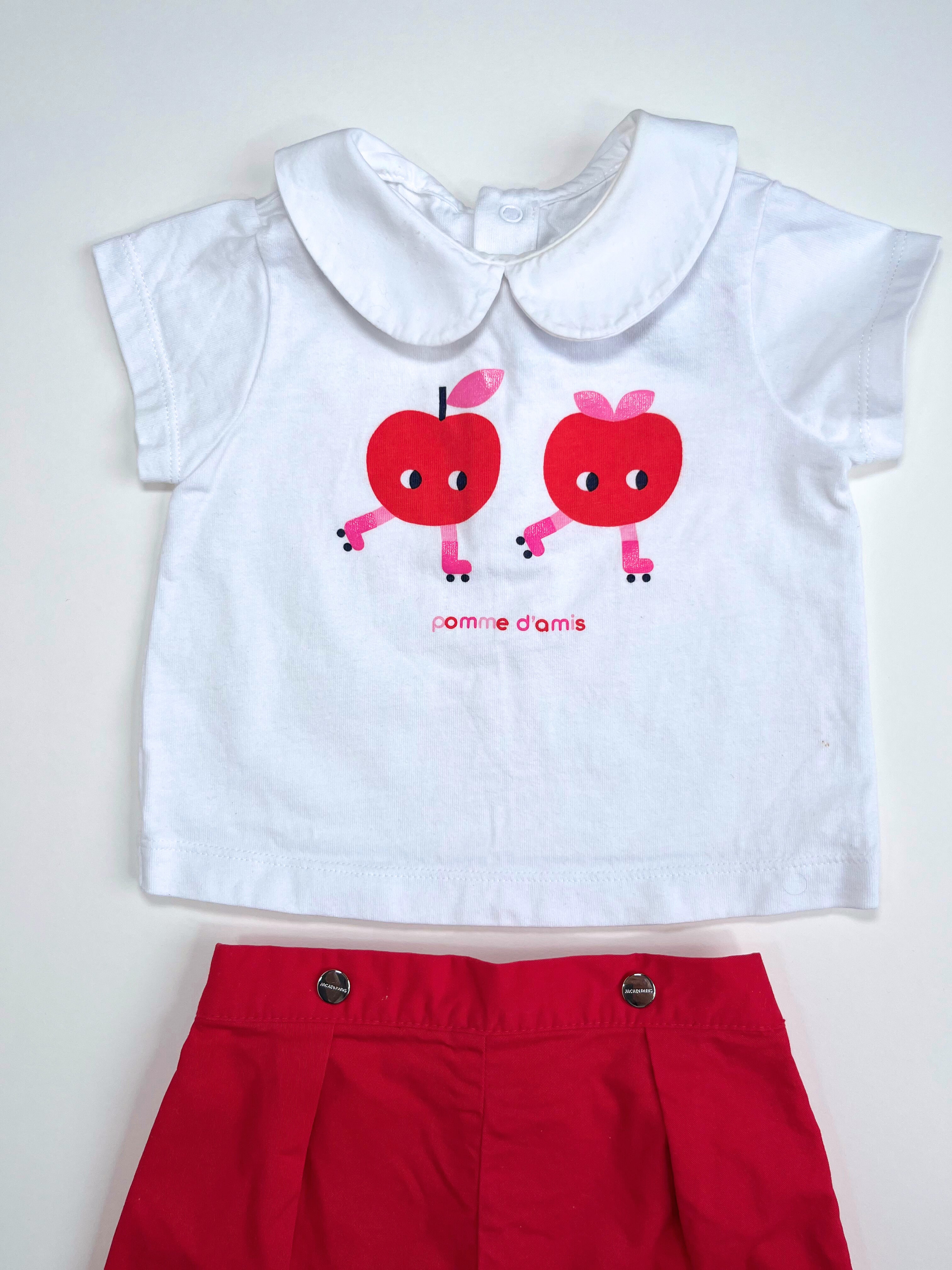 Jacadi – T-Shirt & Shorts Set (Size 6 months / 67 cm, runs small)