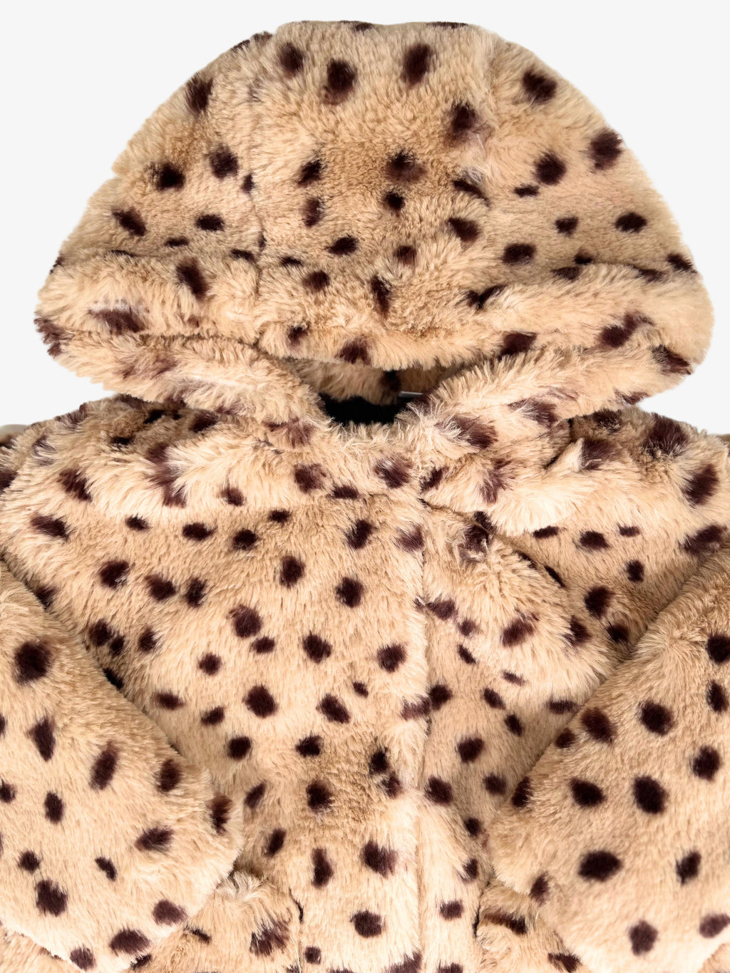 Zara – Faux Fur Leopard Print Jacket (Size 18–24 months, runs big)