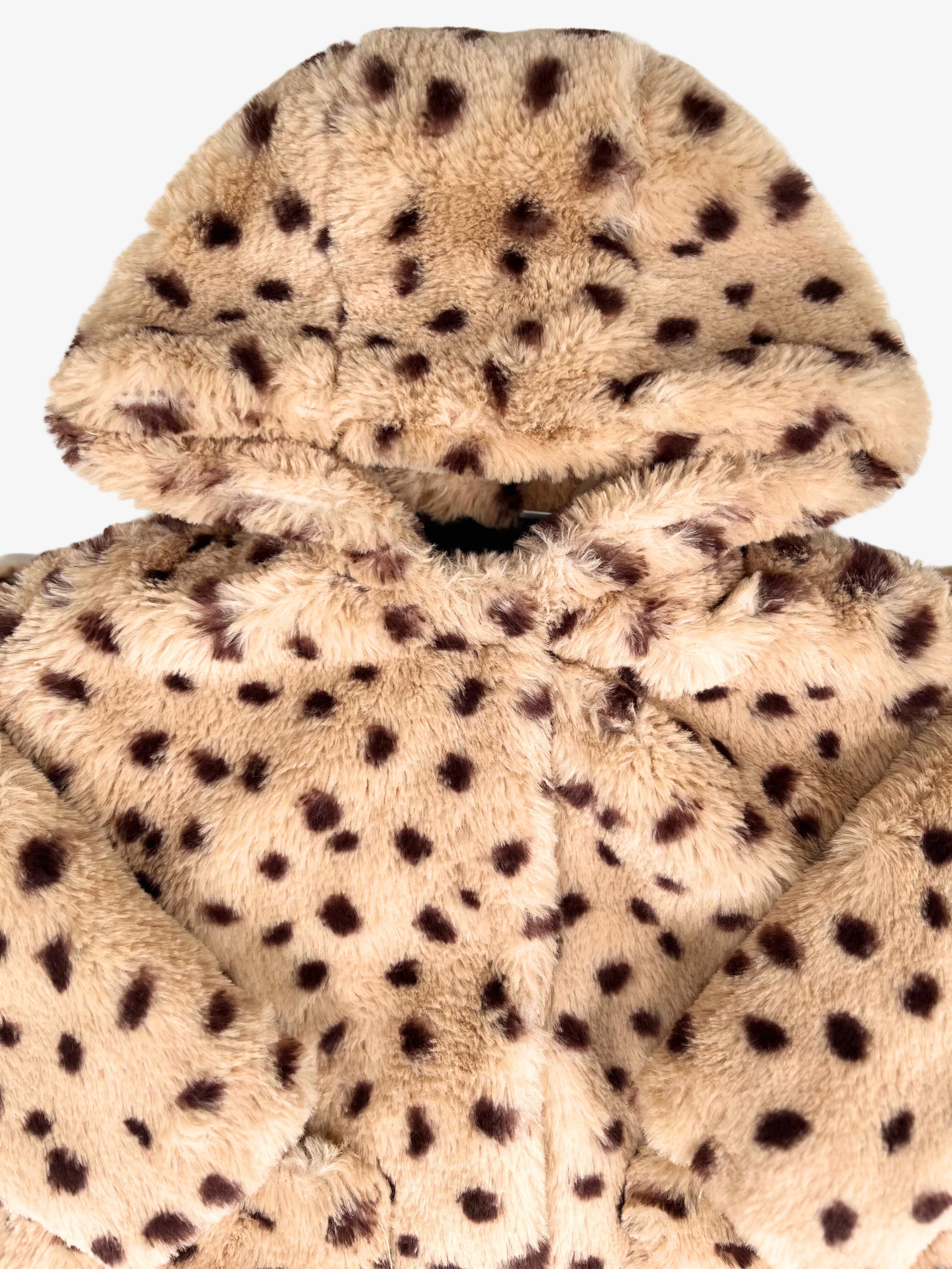Zara – Faux Fur Leopard Print Jacket (Size 18–24 months, runs big)