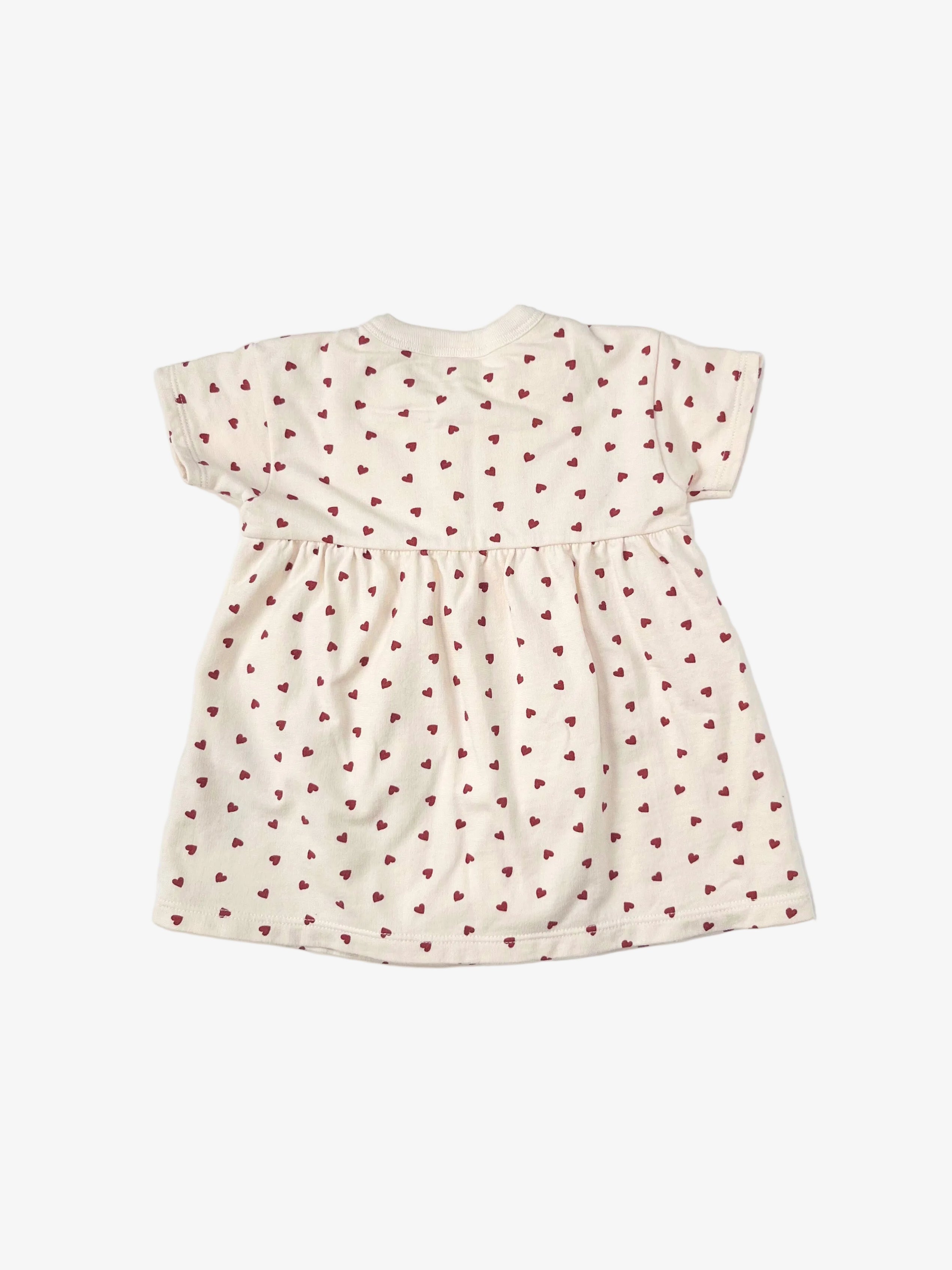 Petit Bateau – French Terry Dress with Attached Onesie (Size 6 months)