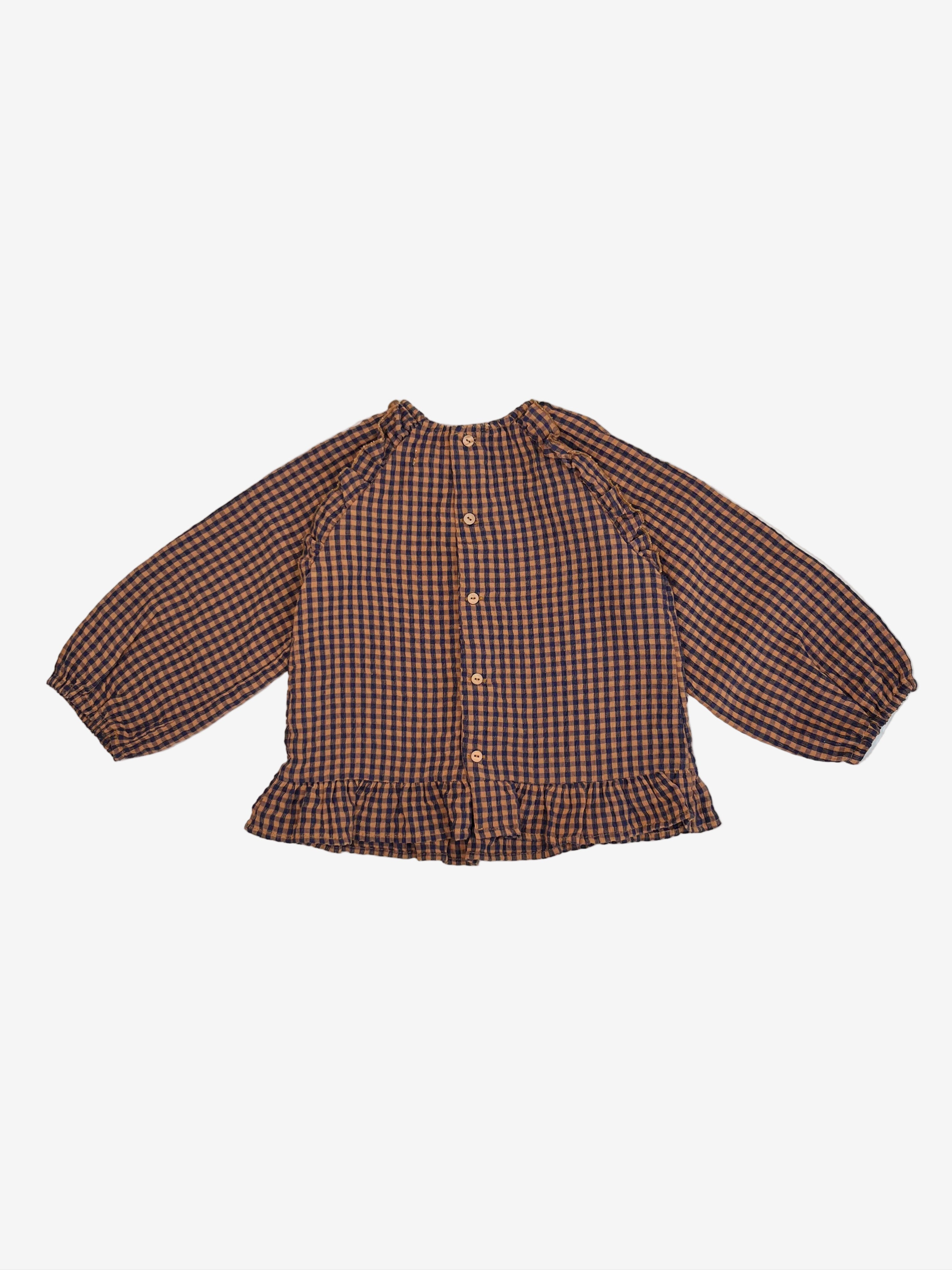 Zara Checkered Top – Size 3–4 Years