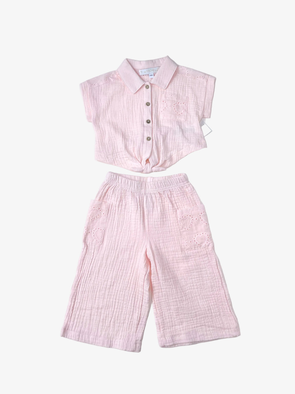 Rachel Zoe – Muslin Top & Pants Set (Size 12 months, Runs Big)