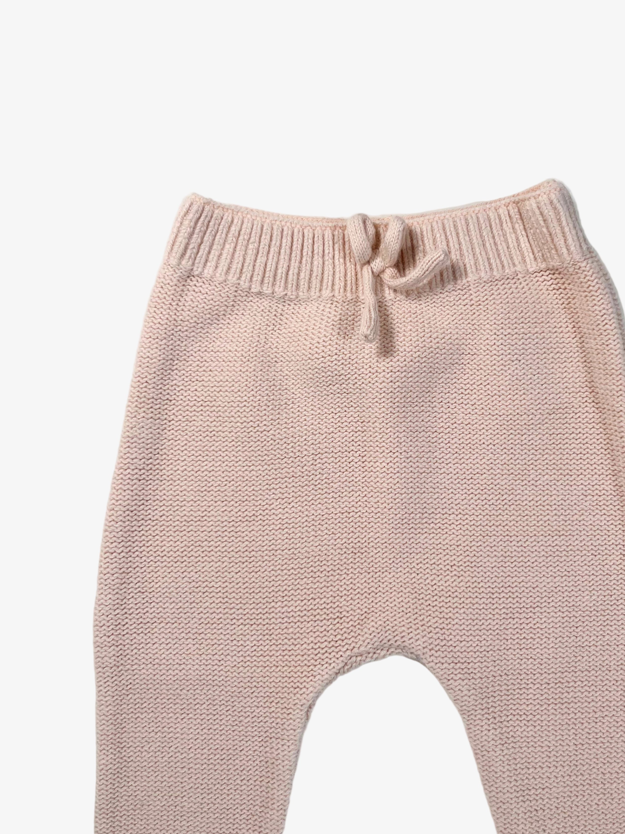 Zara - Knitted Pants with Feet (0–3 Months)