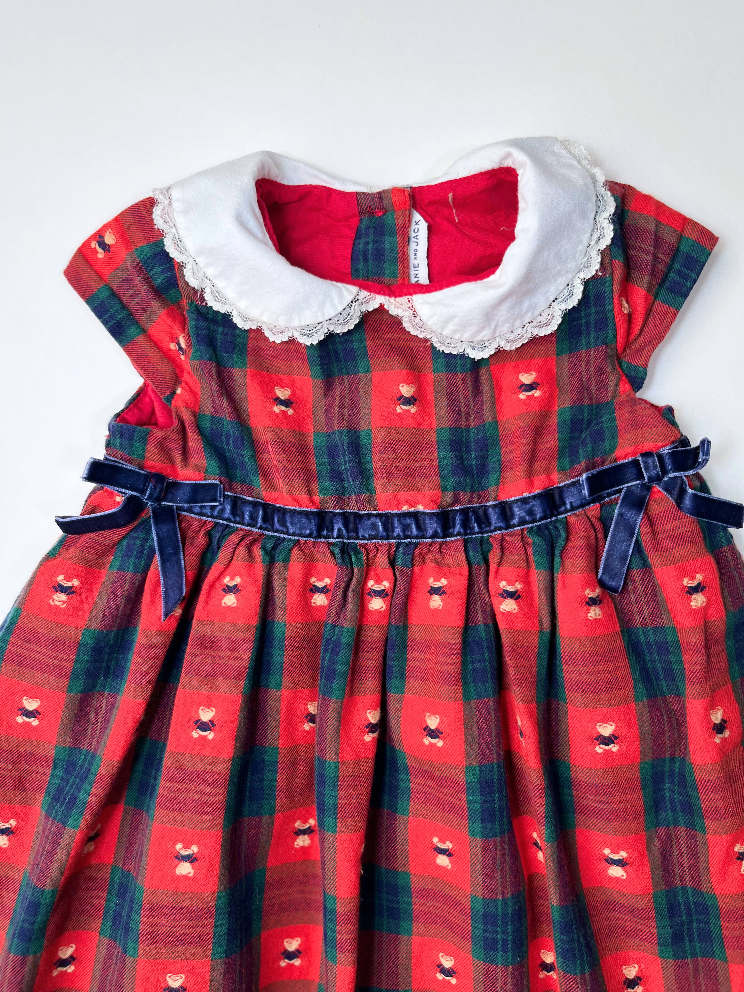 Janie and Jack – Plaid Dress Set (Size 12–18 months)