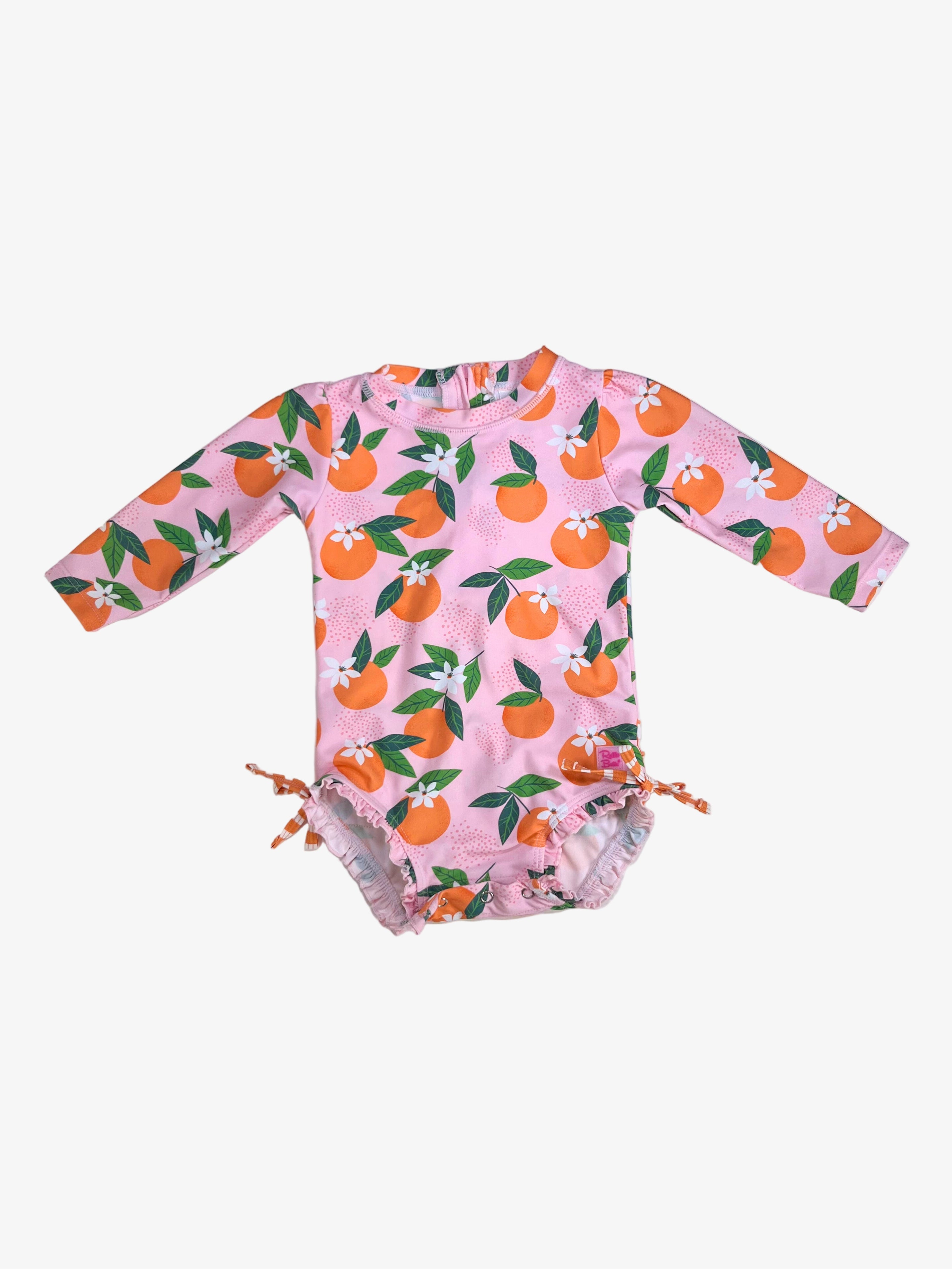 RuffleButts - Long-Sleeve Swimsuit  (12–18 Months)