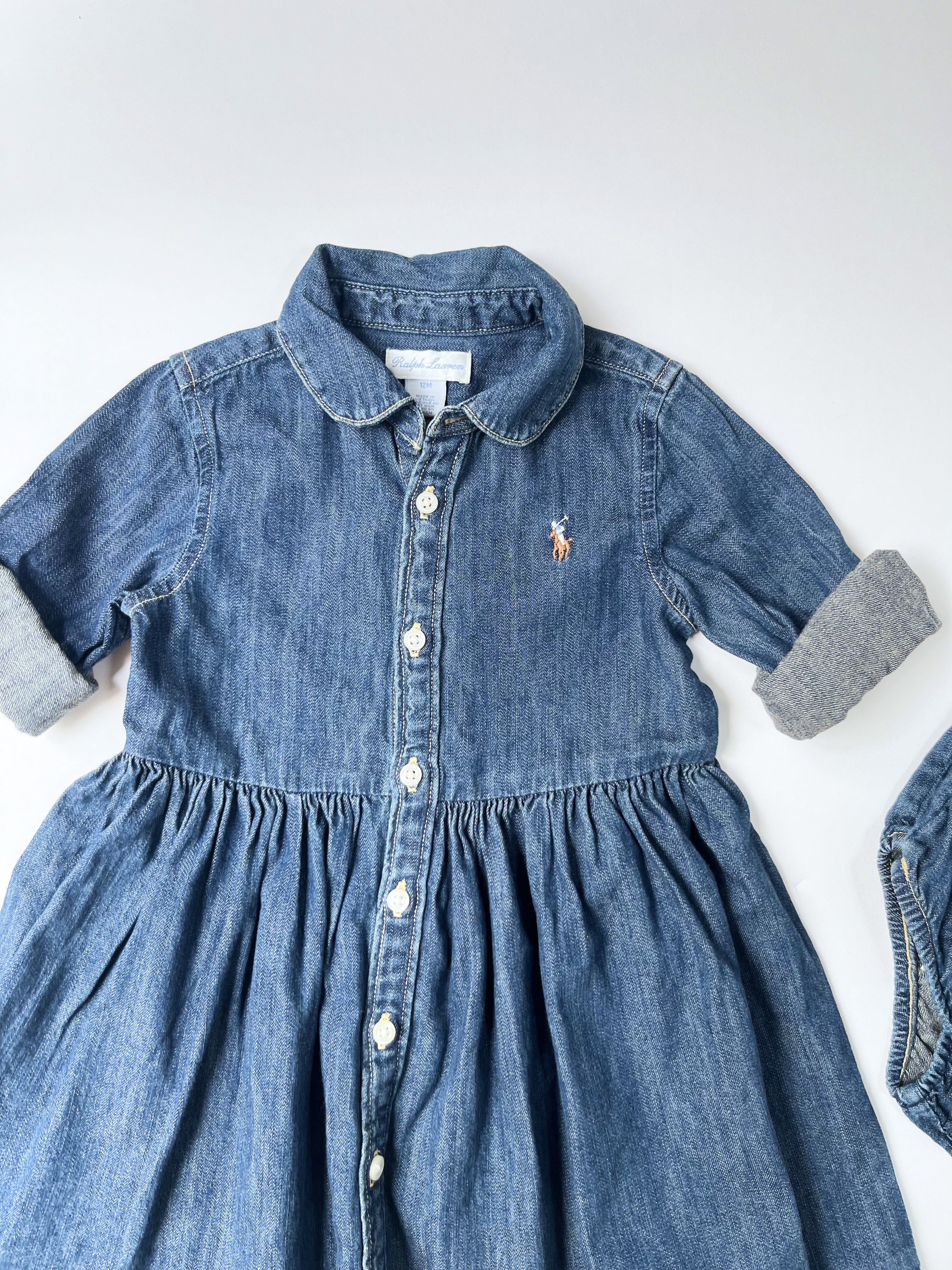 Ralph Lauren – Dress with Bloomers (Size 12 months, New with Tag)