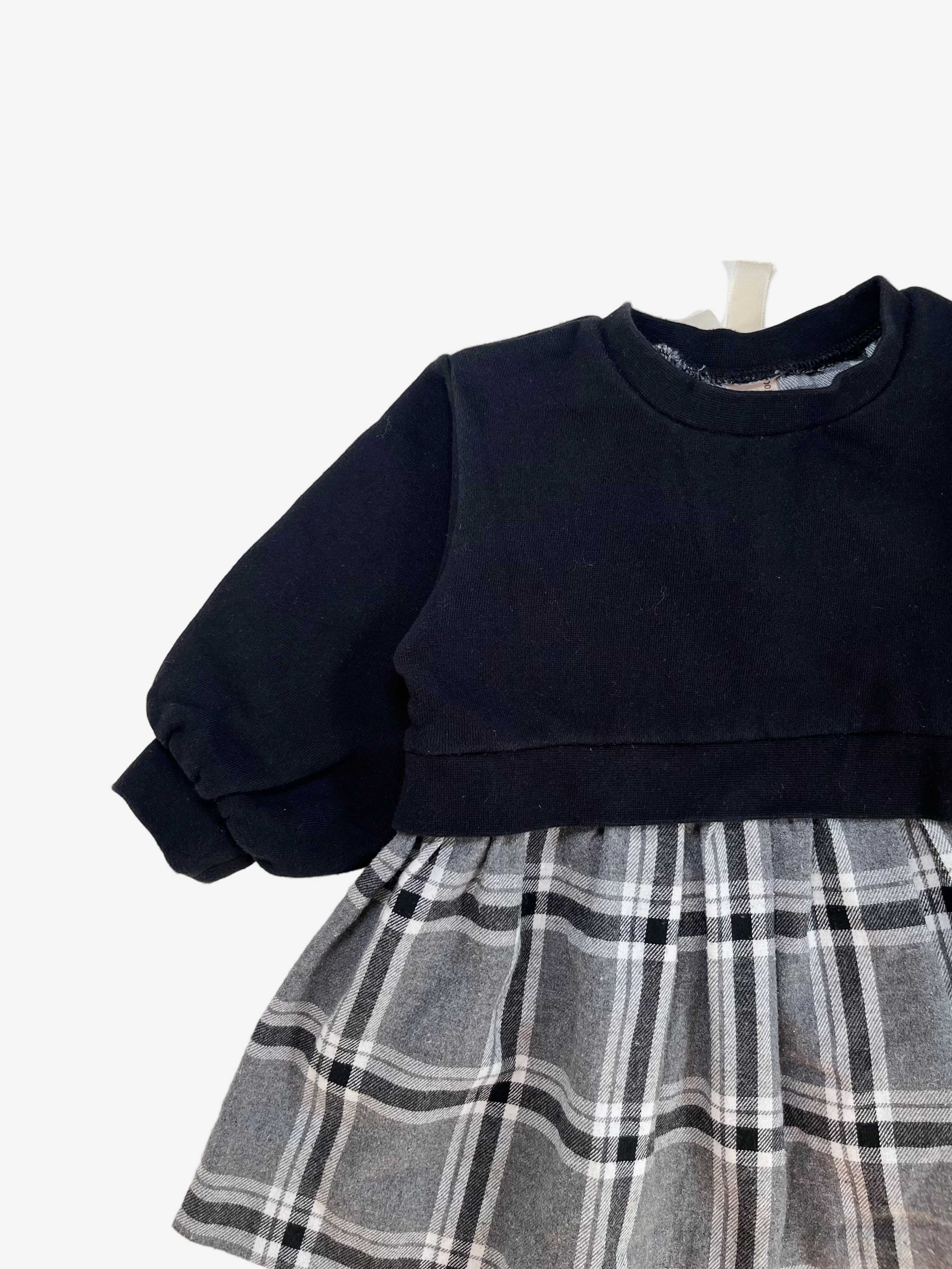 Petit Main – Flannel Skirt & Sweatshirt Dress (2–3 Years)