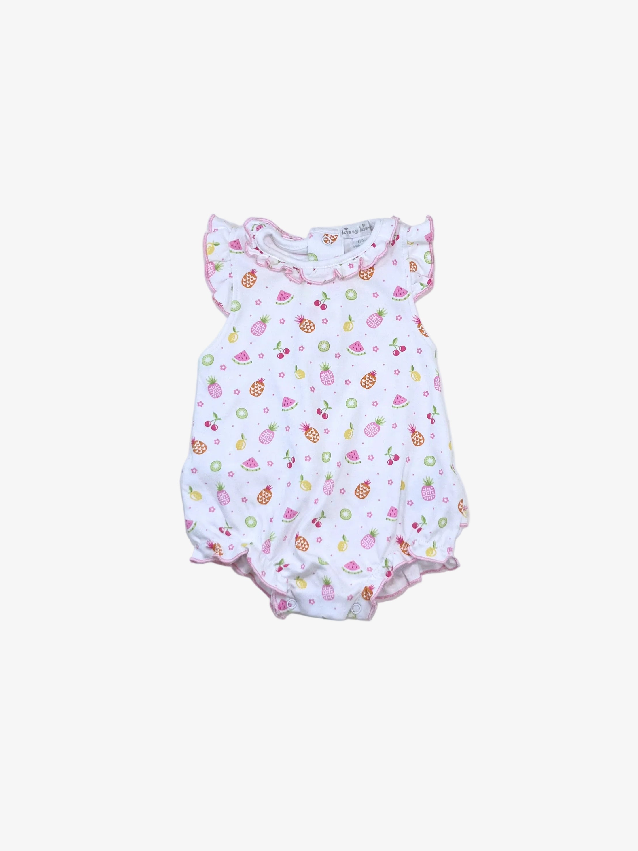 Kissy Kissy – Short-Sleeve Onesie (Size 0–3 months)